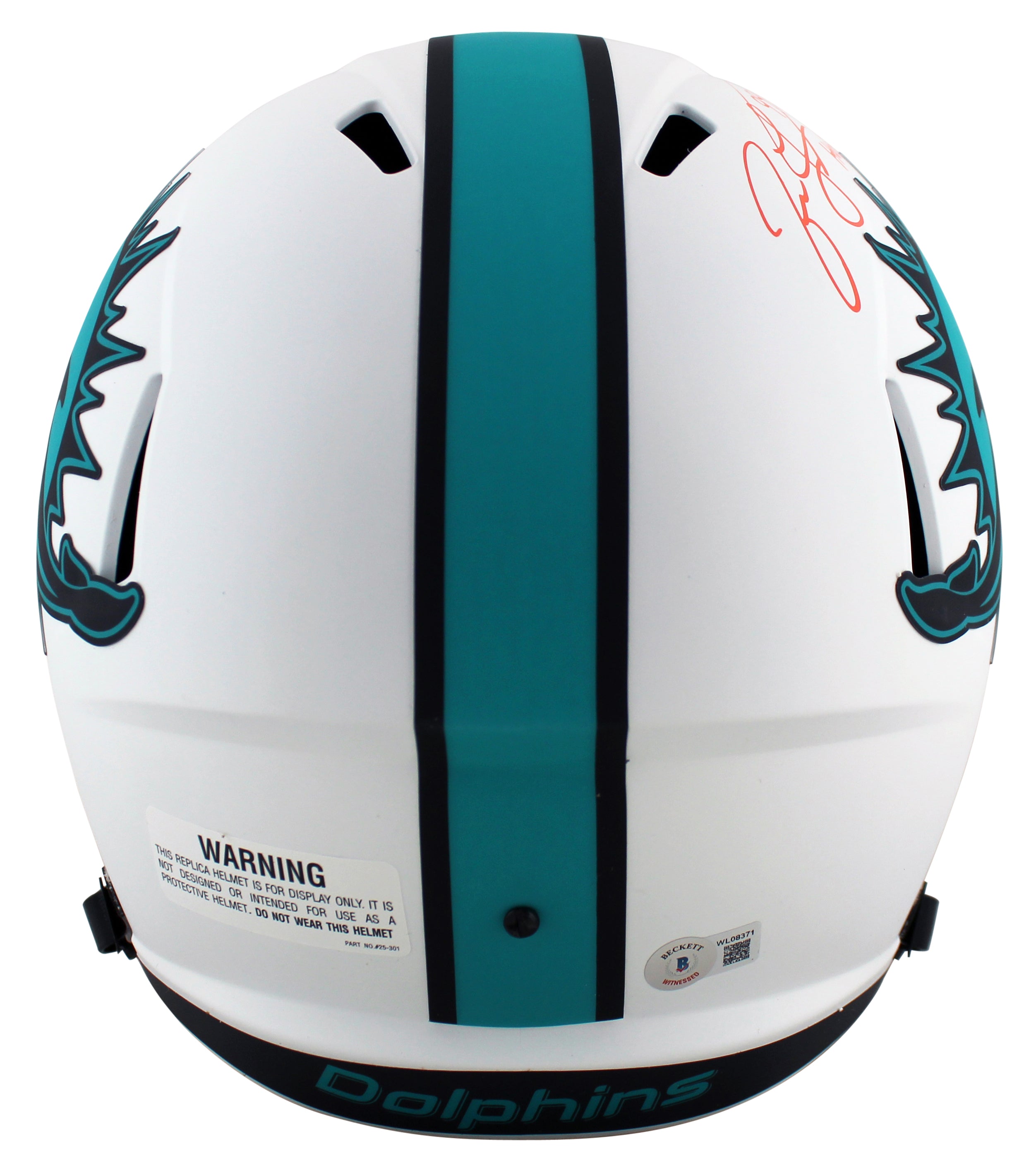 Dolphins Jason Taylor "HOF 17" Signed Lunar Full Size Speed Rep Helmet BAS Wit
