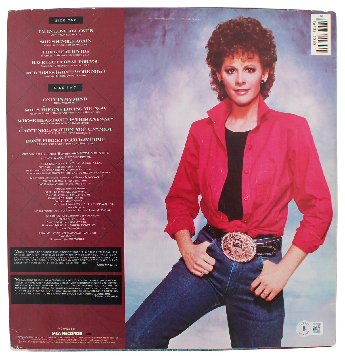 Reba McEntire Signed Have I Got A Deal For You Album Cover BAS #BF88936