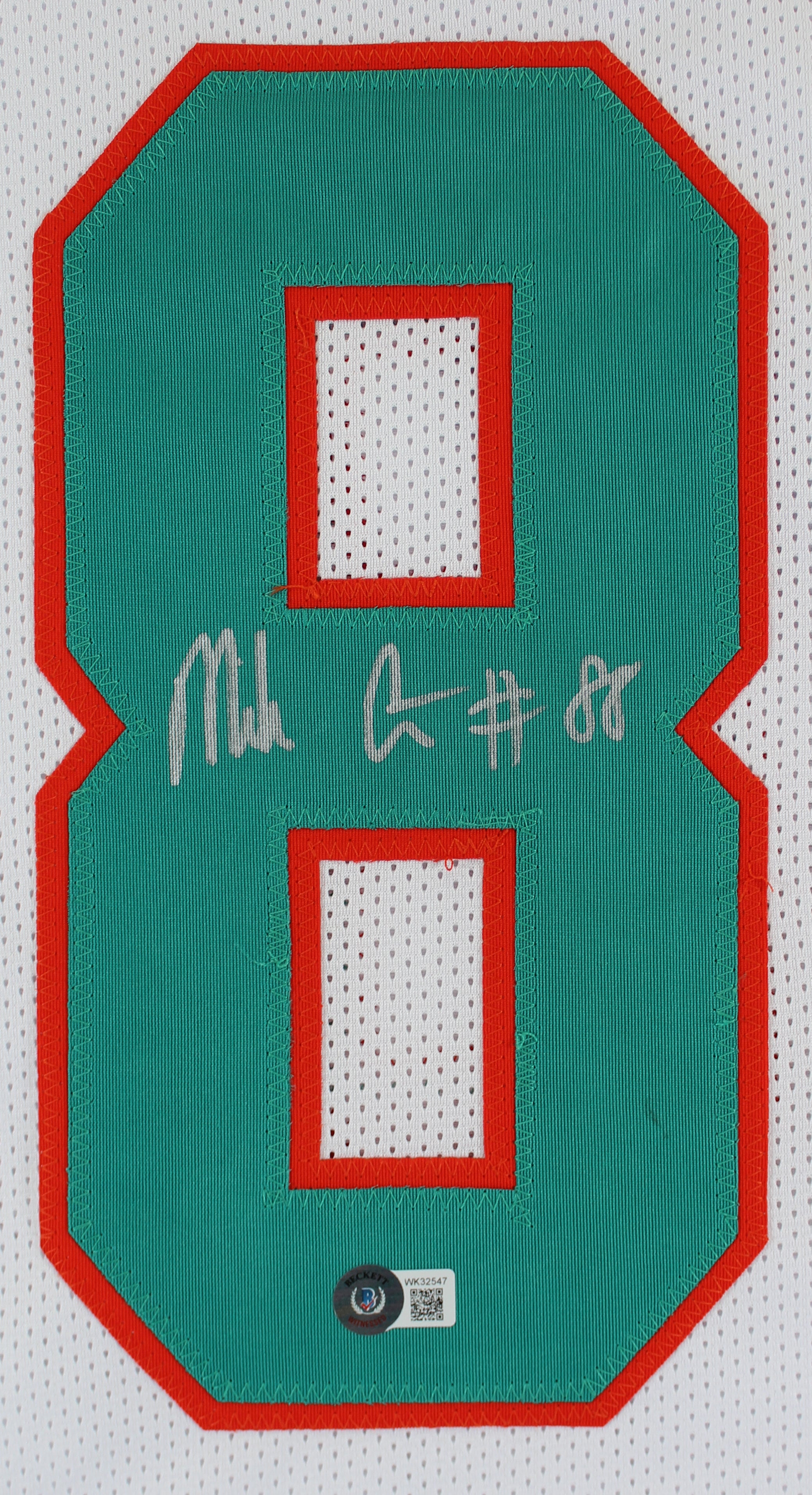 Mike Gesicki Authentic Signed White Pro Style Jersey Autographed BAS Witnessed