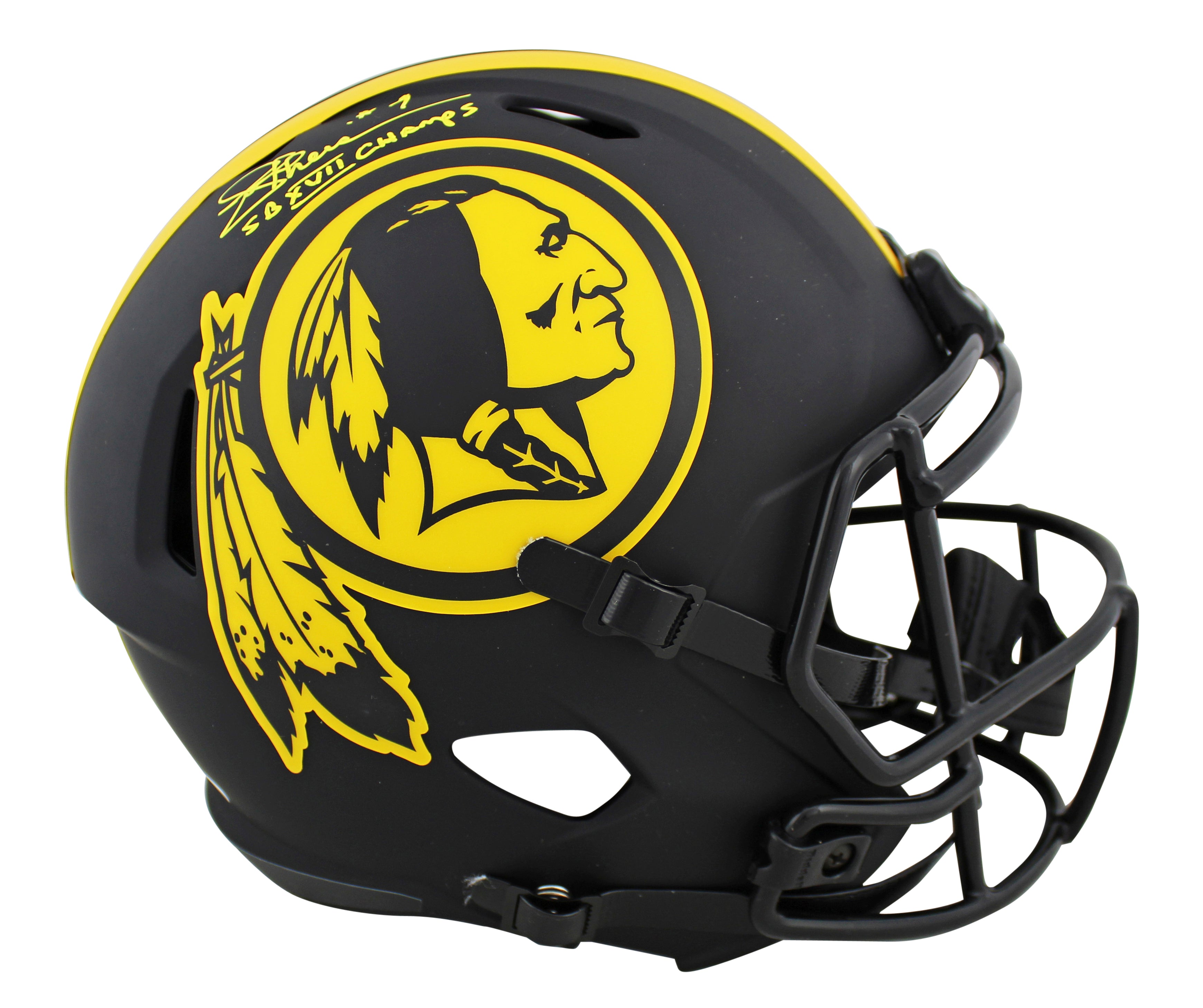 Redskins Joe Theismann "SB XVII Champs" Signed Eclipse F/S Speed Rep Helmet JSA