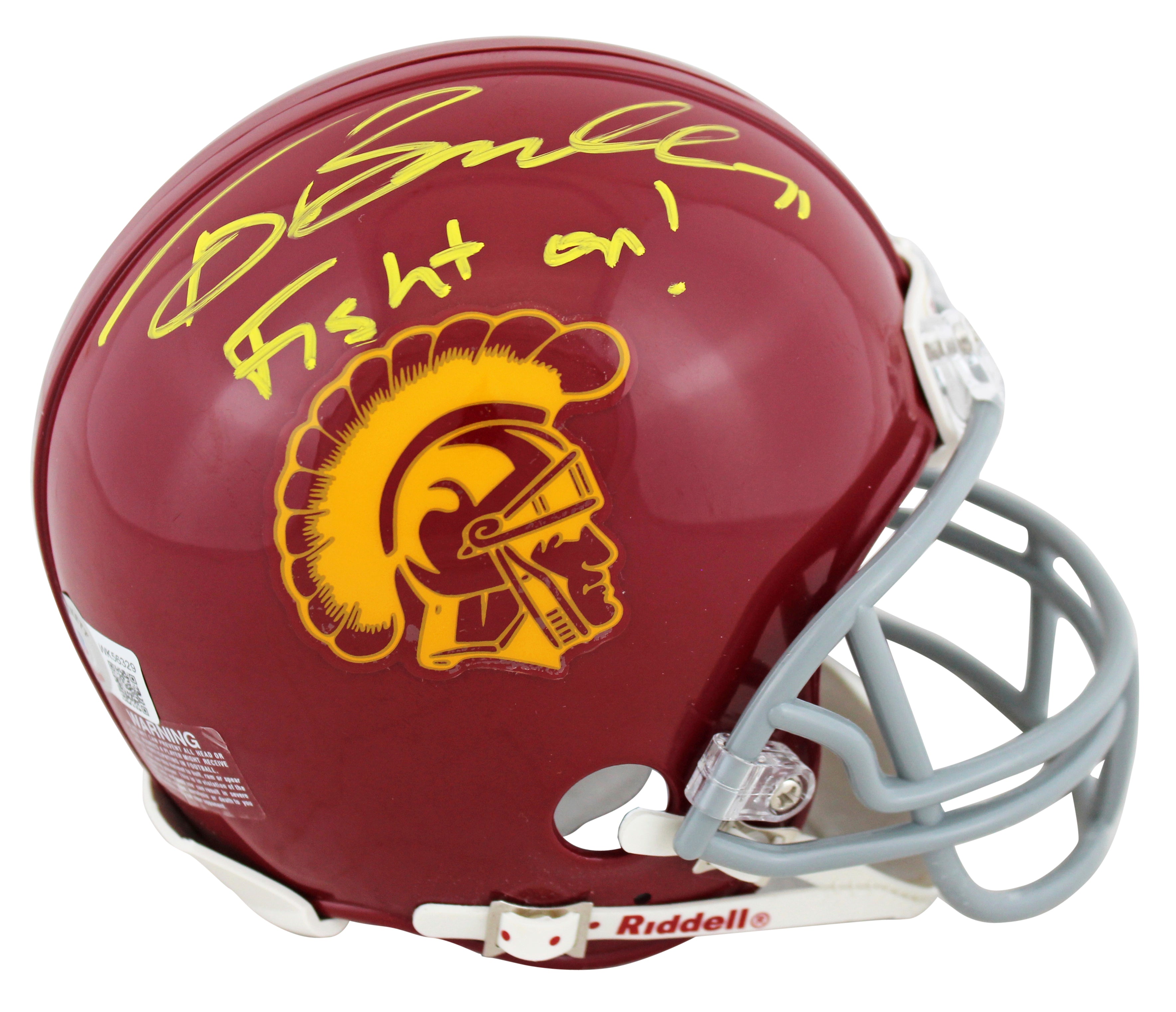 USC Tony Boselli "Fight On!" Signed Rep Mini Helmet Autographed BAS Witnessed
