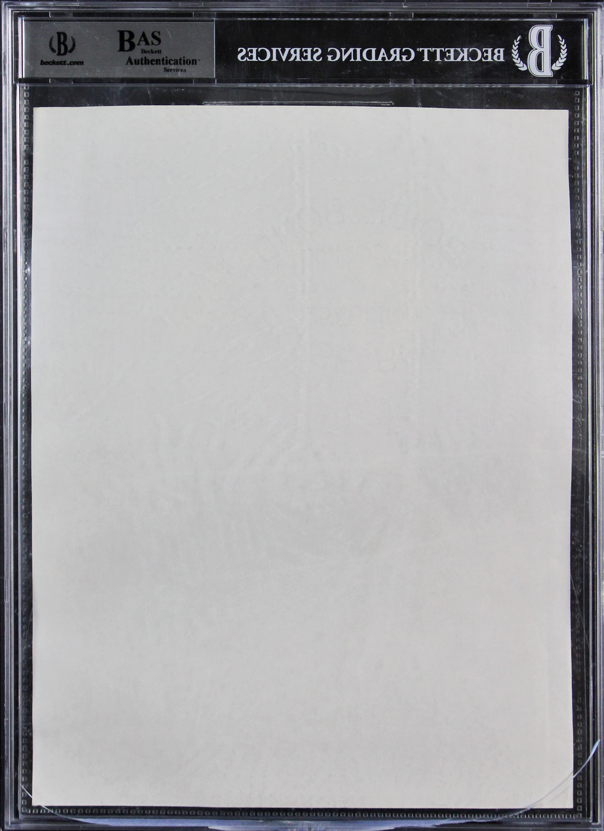 George H.W. Bush Authentic Signed 8.5x11 Oath Of Office Sheet BAS Slabbed
