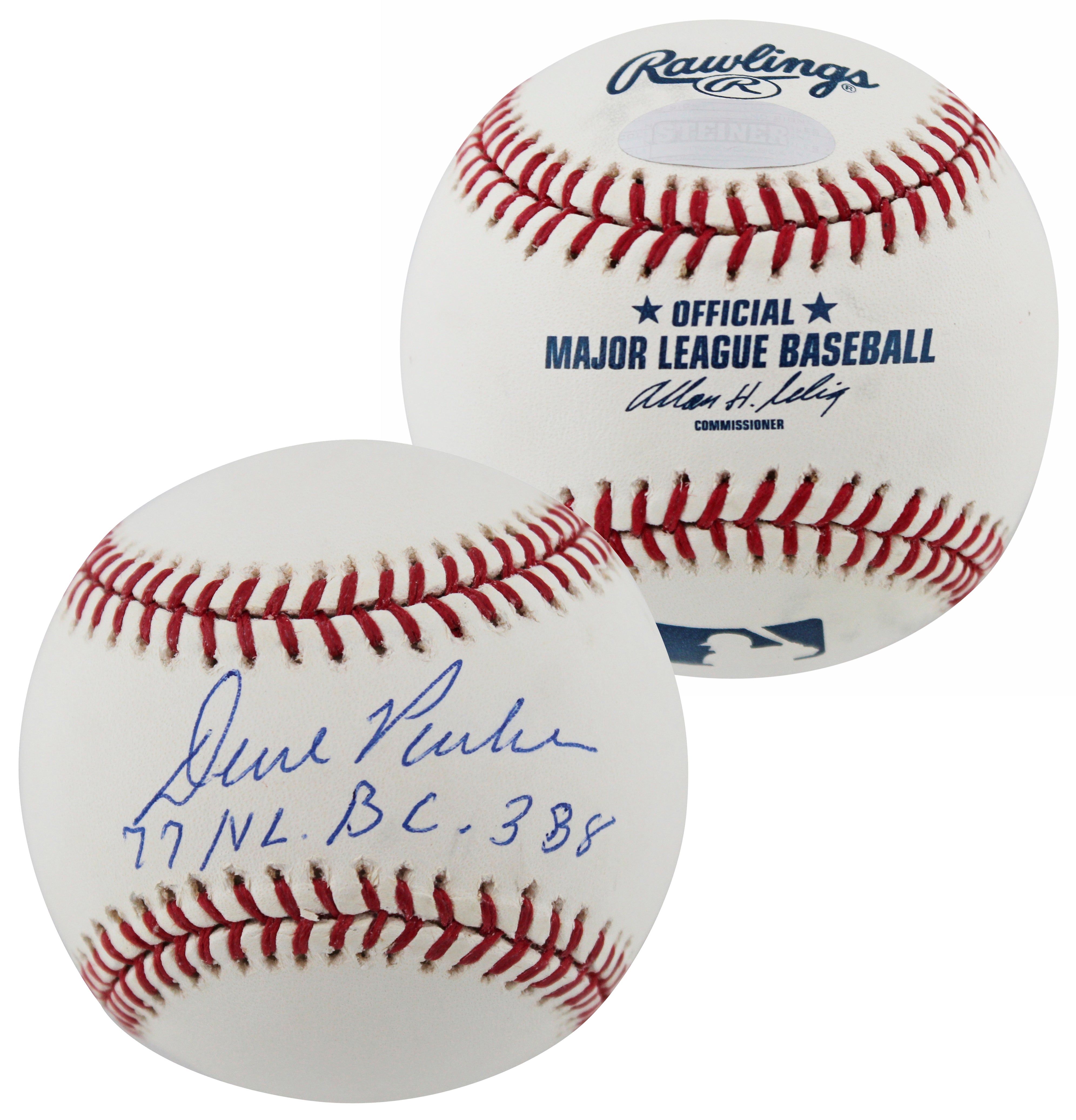 Pirates Dave Parker "77 NL BC .338" Authentic Signed Oml Baseball Steiner