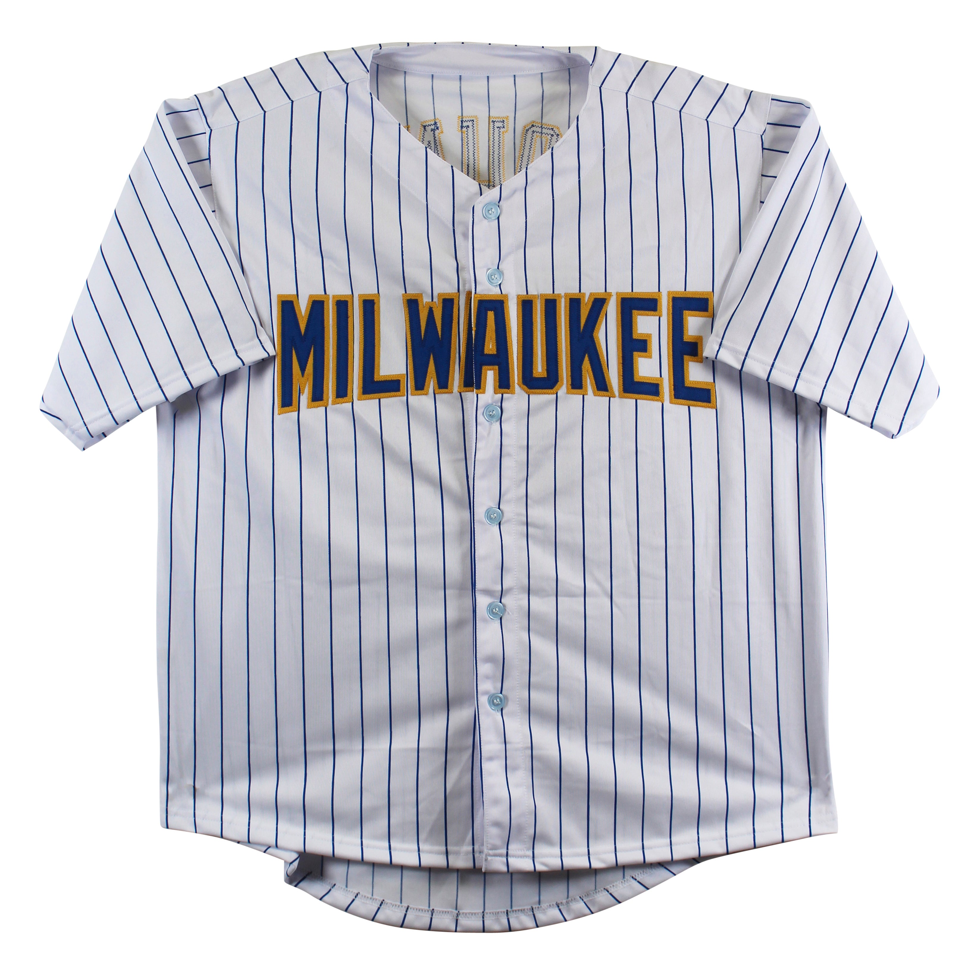 Robin Yount Authentic Signed White Pro Style Jersey Autographed BAS Witnessed