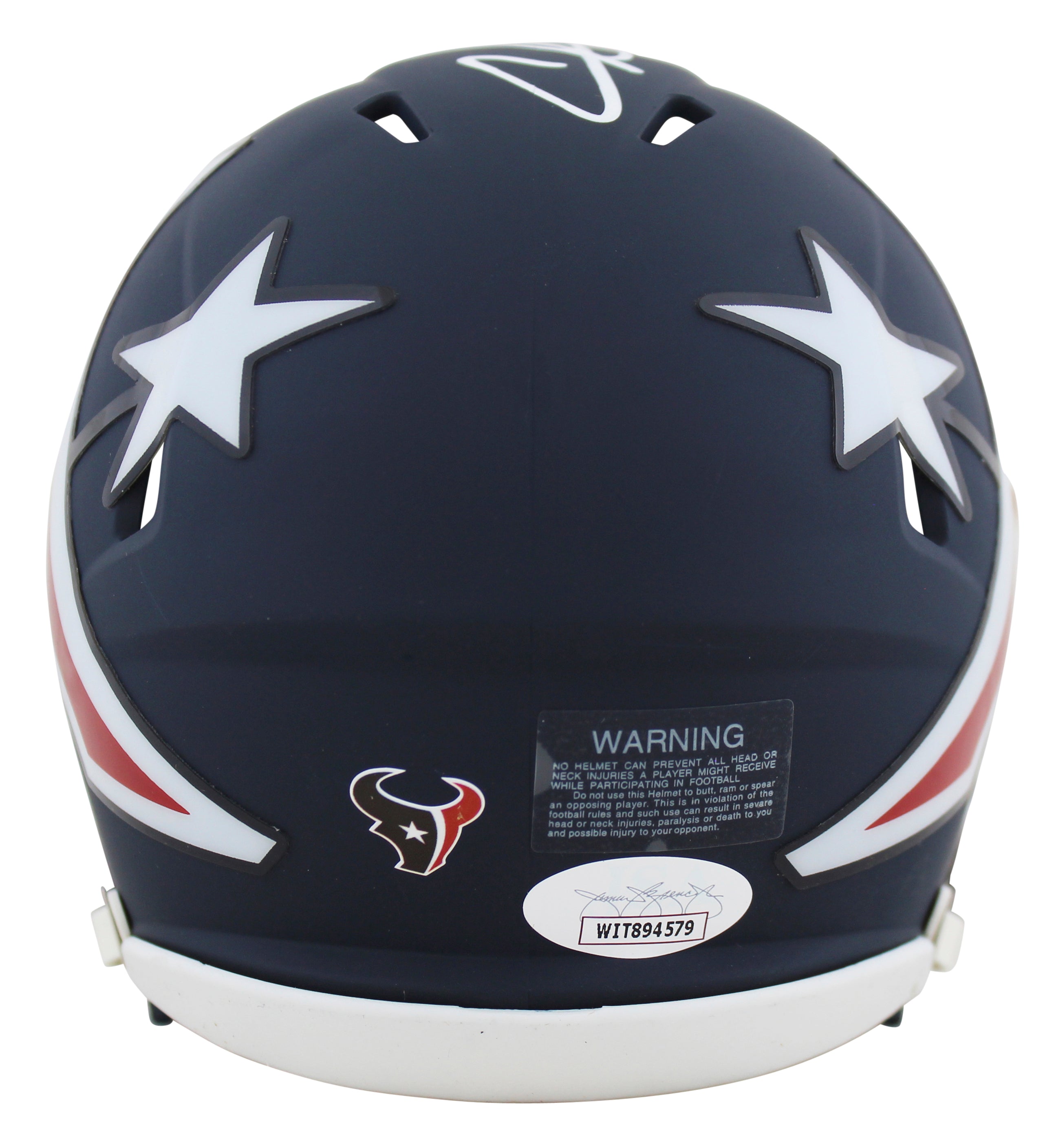 Texans Andre Johnson Authentic Signed AMP Speed Mini Helmet JSA Witness