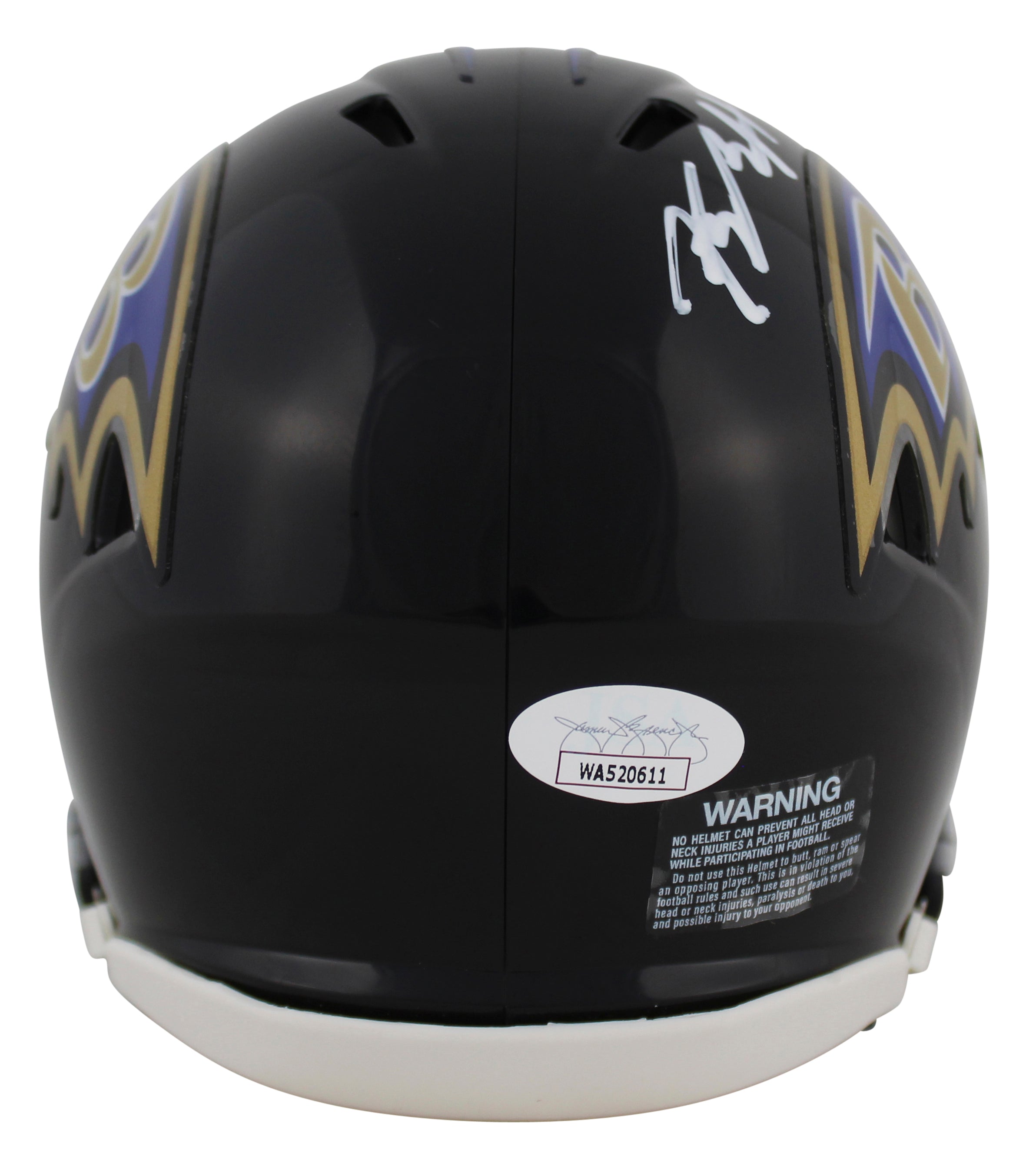 Ravens Kyle Hamilton Authentic Signed Speed Mini Helmet w/ White Sig JSA Witness