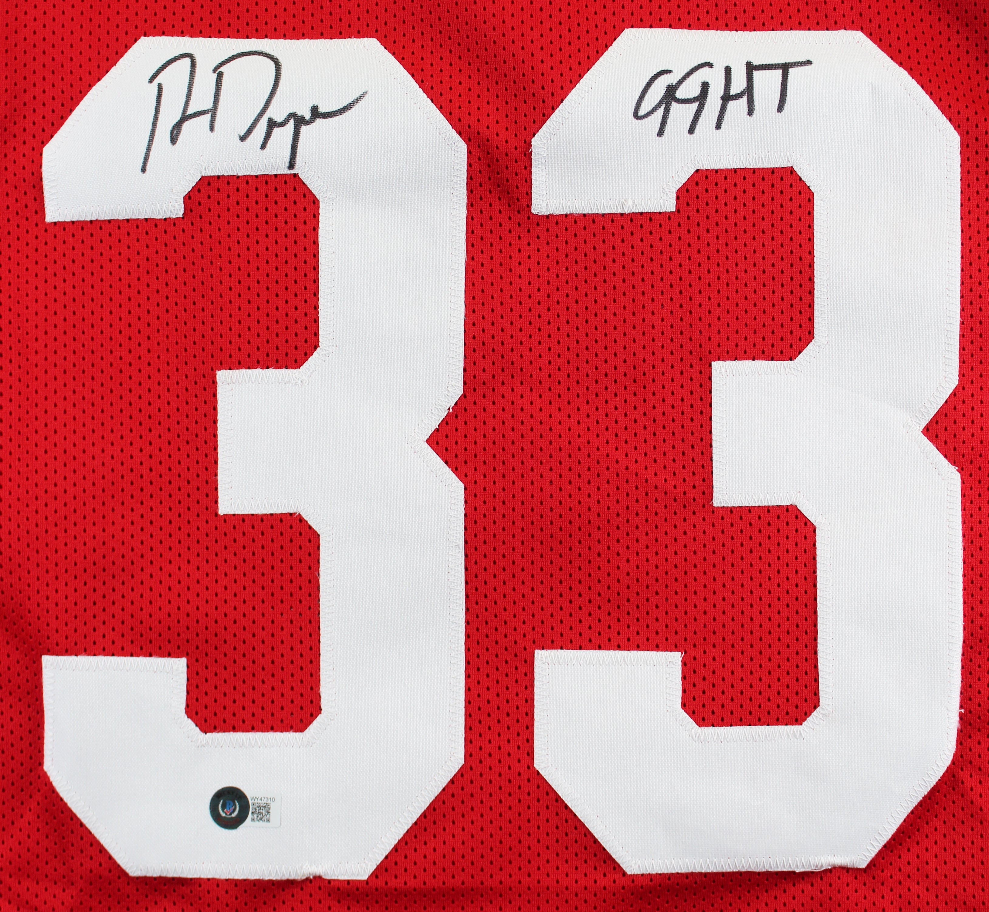 Wisconsin Ron Dayne "Heisman 99" Authentic Signed Red Pro Style Jersey BAS Wit