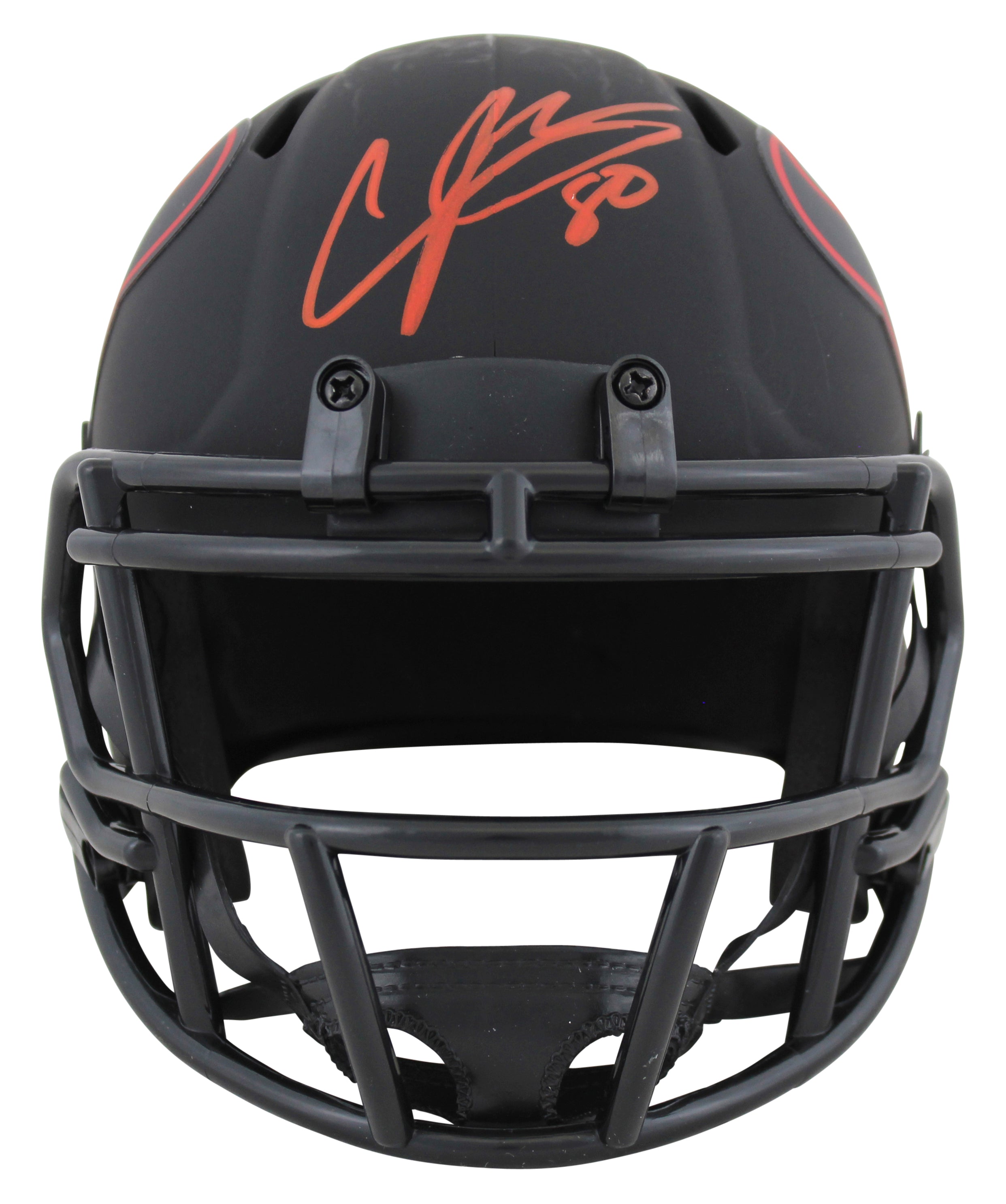 Texans Andre Johnson Authentic Signed Eclipse Speed Mini Helmet JSA Witness