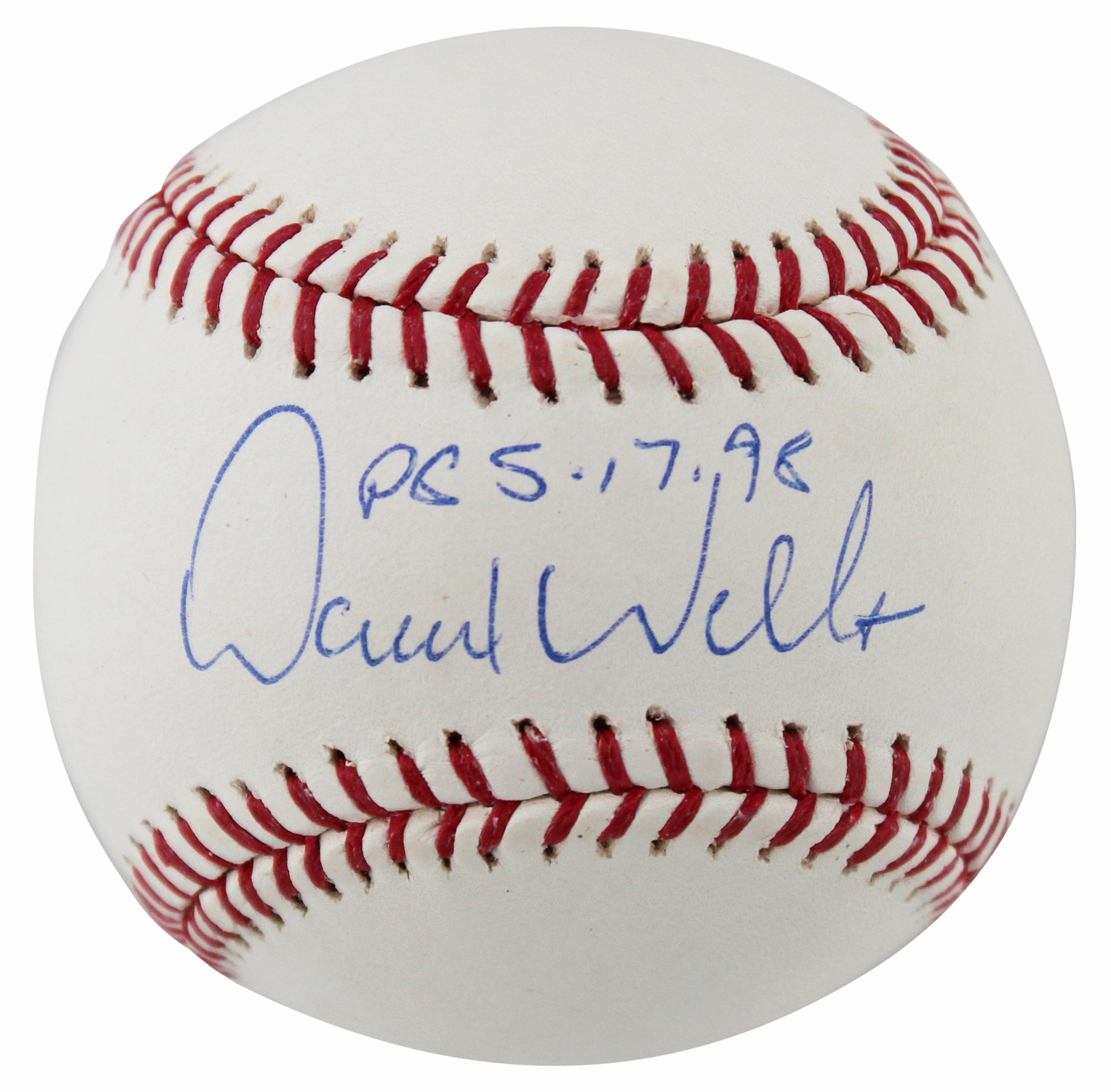 Yankees David Wells "PG 5.17.98" Authentic Signed Oml Baseball Steiner