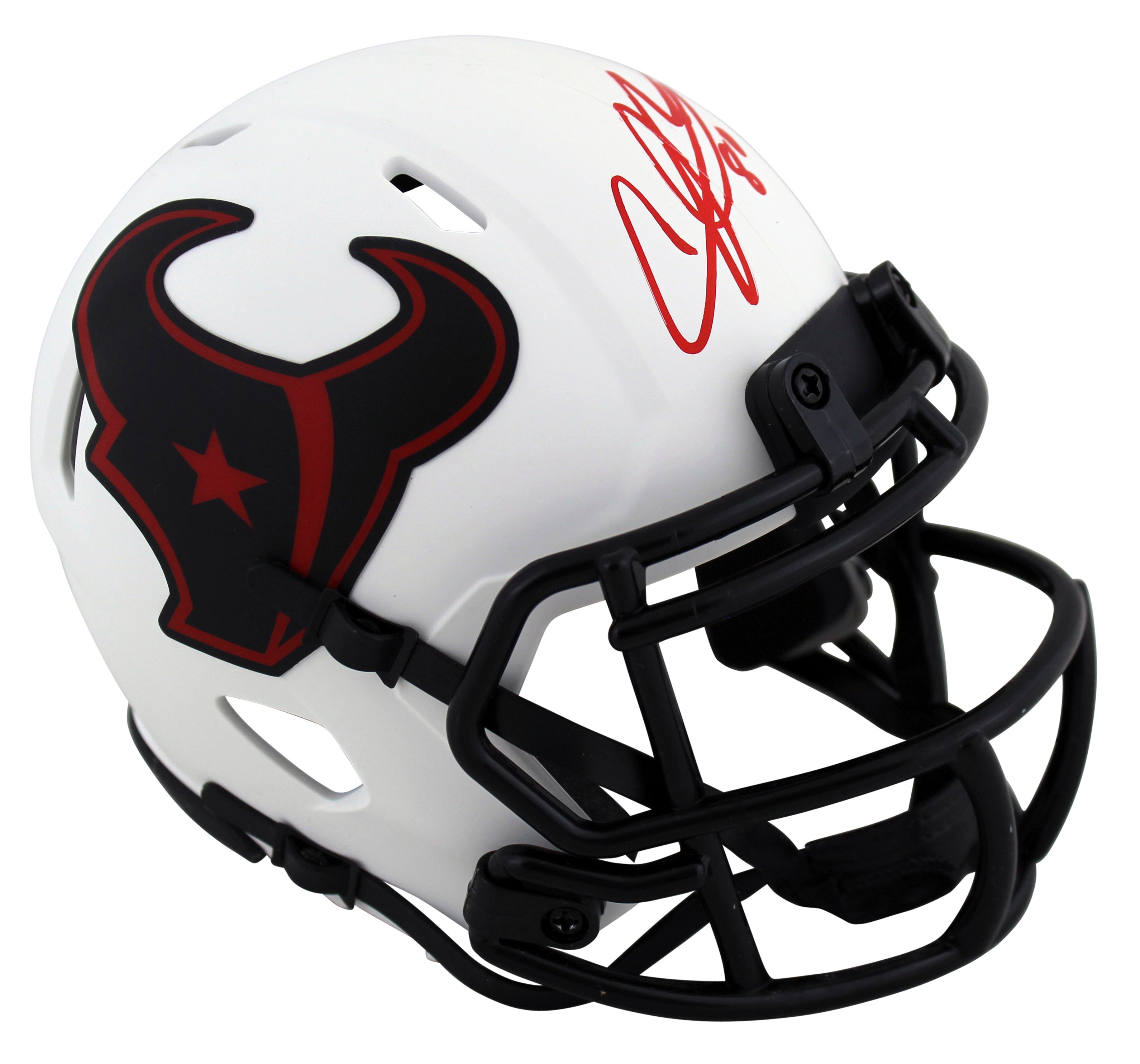 Texans Andre Johnson Authentic Signed Lunar Speed Mini Helmet JSA Witness