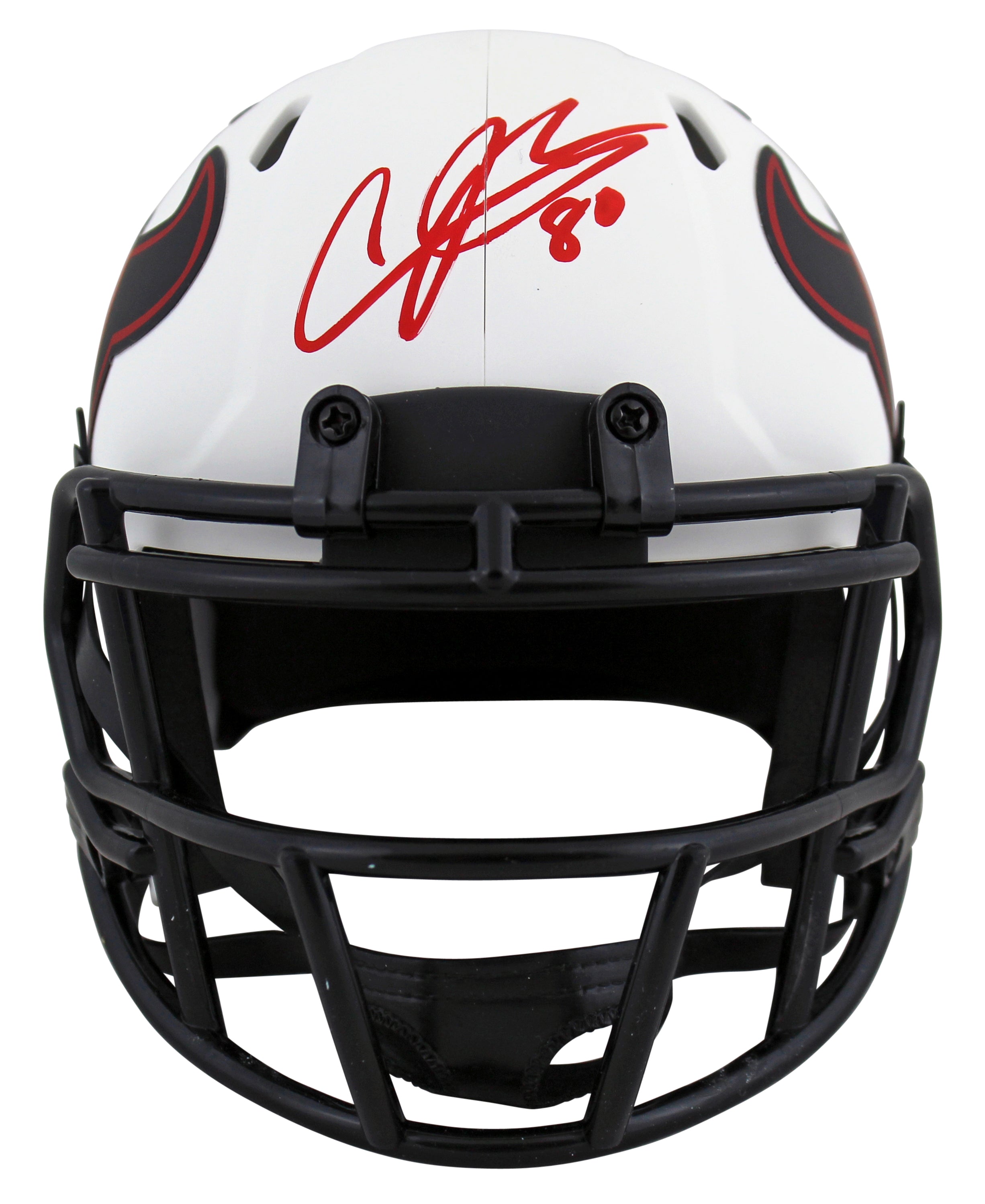 Texans Andre Johnson Authentic Signed Lunar Speed Mini Helmet JSA Witness