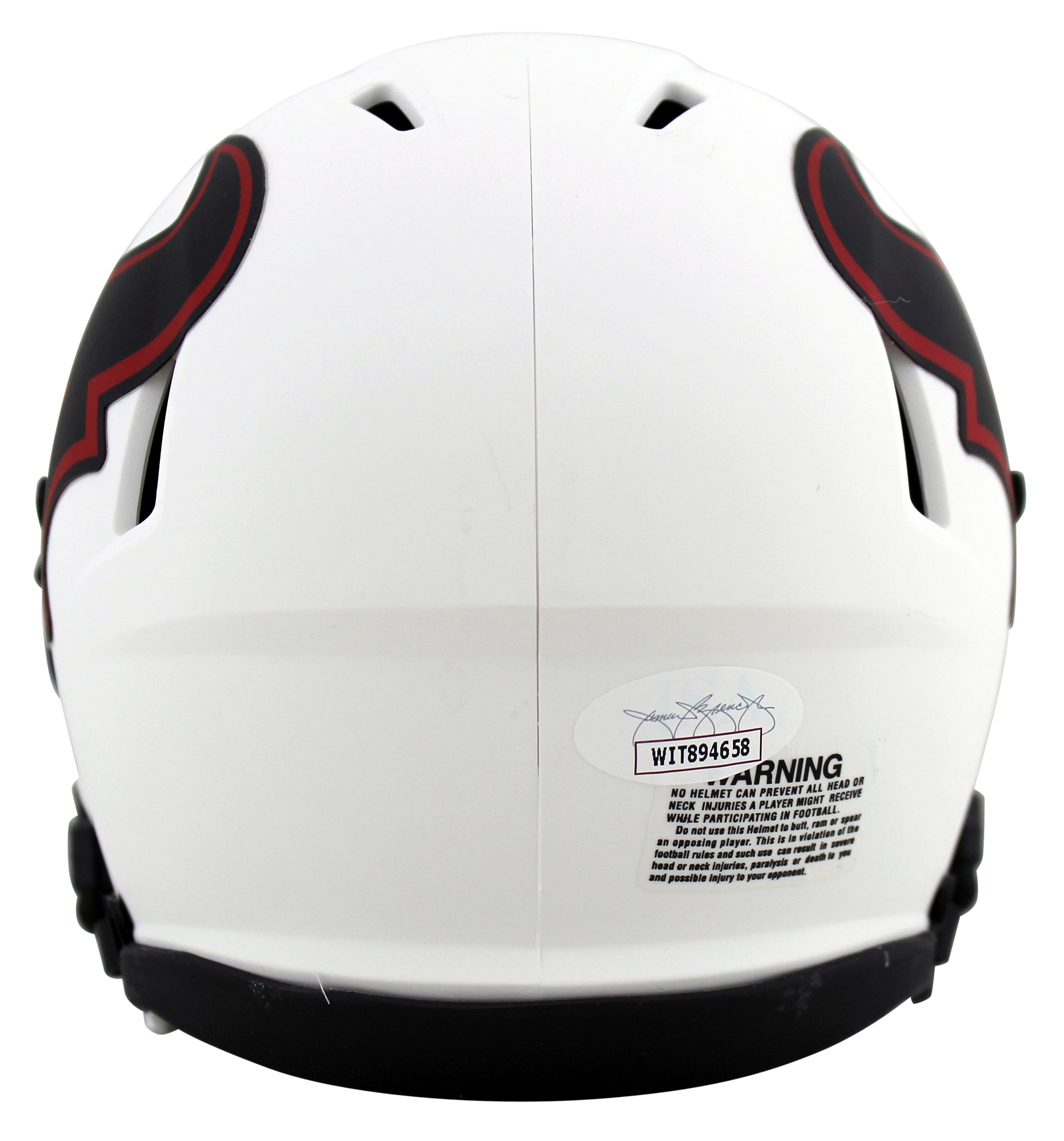Texans Andre Johnson Authentic Signed Lunar Speed Mini Helmet JSA Witness