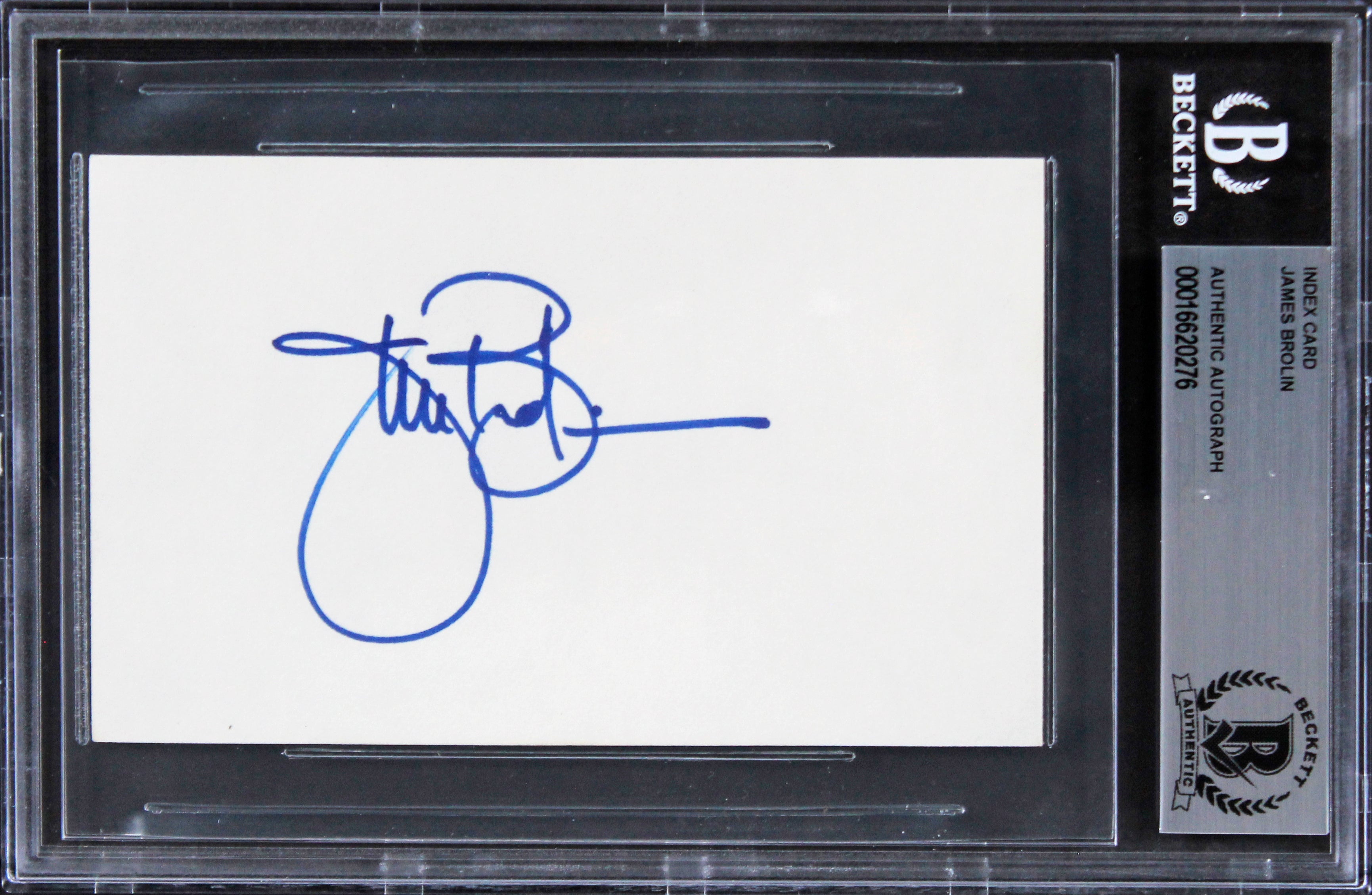 James Brolin The Amityville Horror Signed 3x5 Index Card Autographed BAS Slabbed
