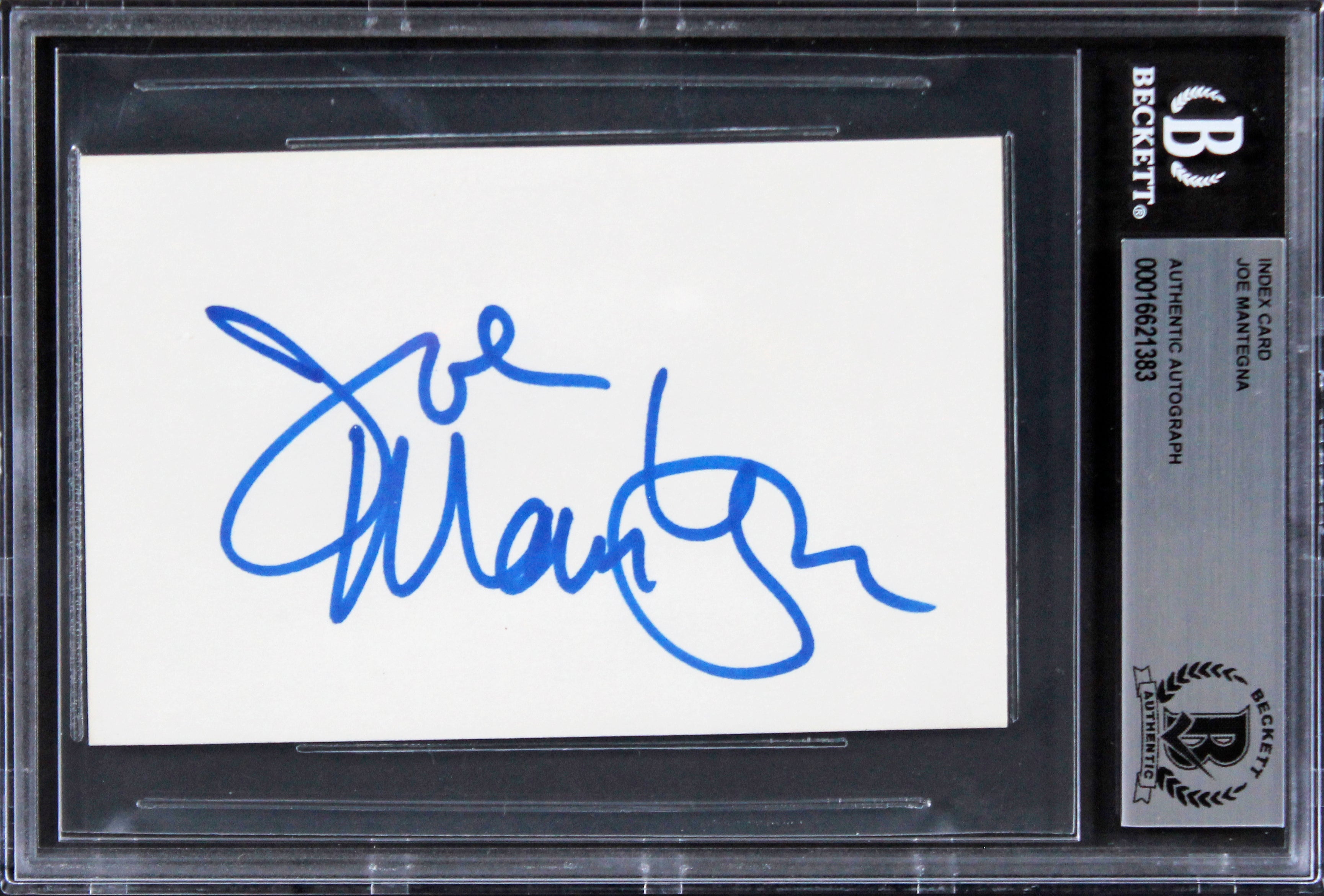 Joe Mantegna Criminal Minds Authentic Signed 3x5 Index Card BAS Slabbed