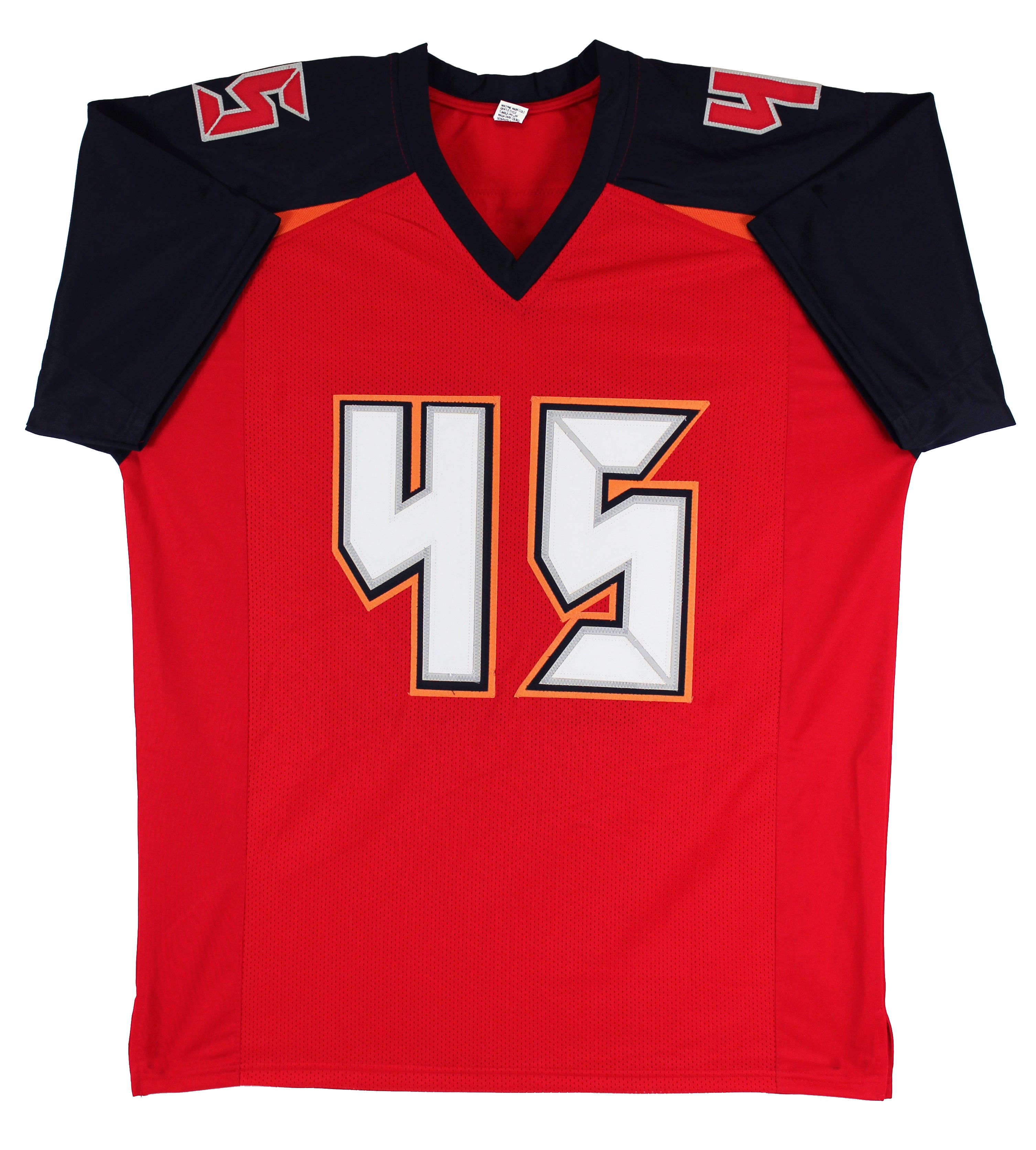 Devin White Authentic Signed Red Pro Style Jersey w/ Black Shoulder BAS Witness