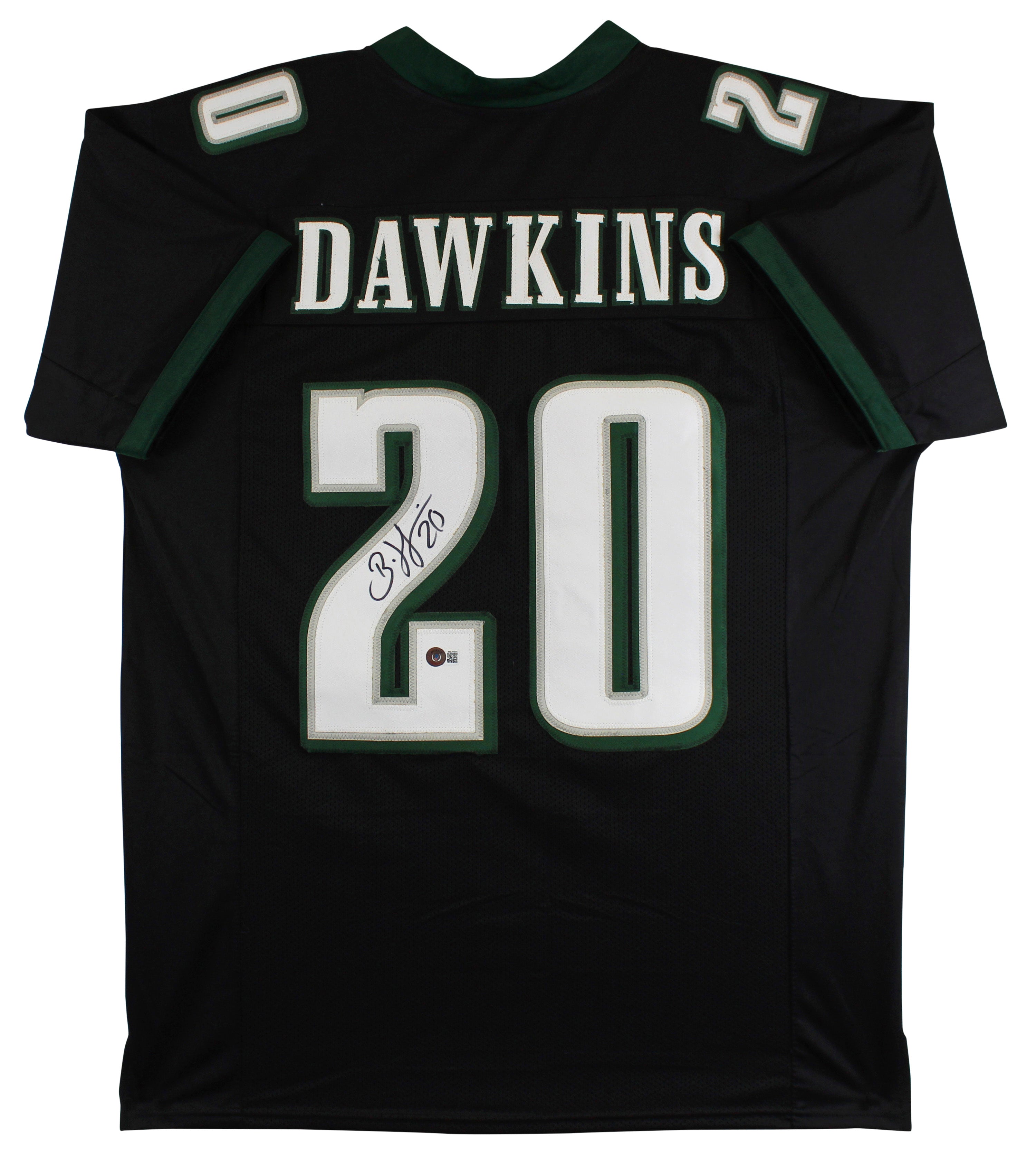 Brian Dawkins Authentic Signed Black Pro Style Jersey Autographed BAS Witnessed