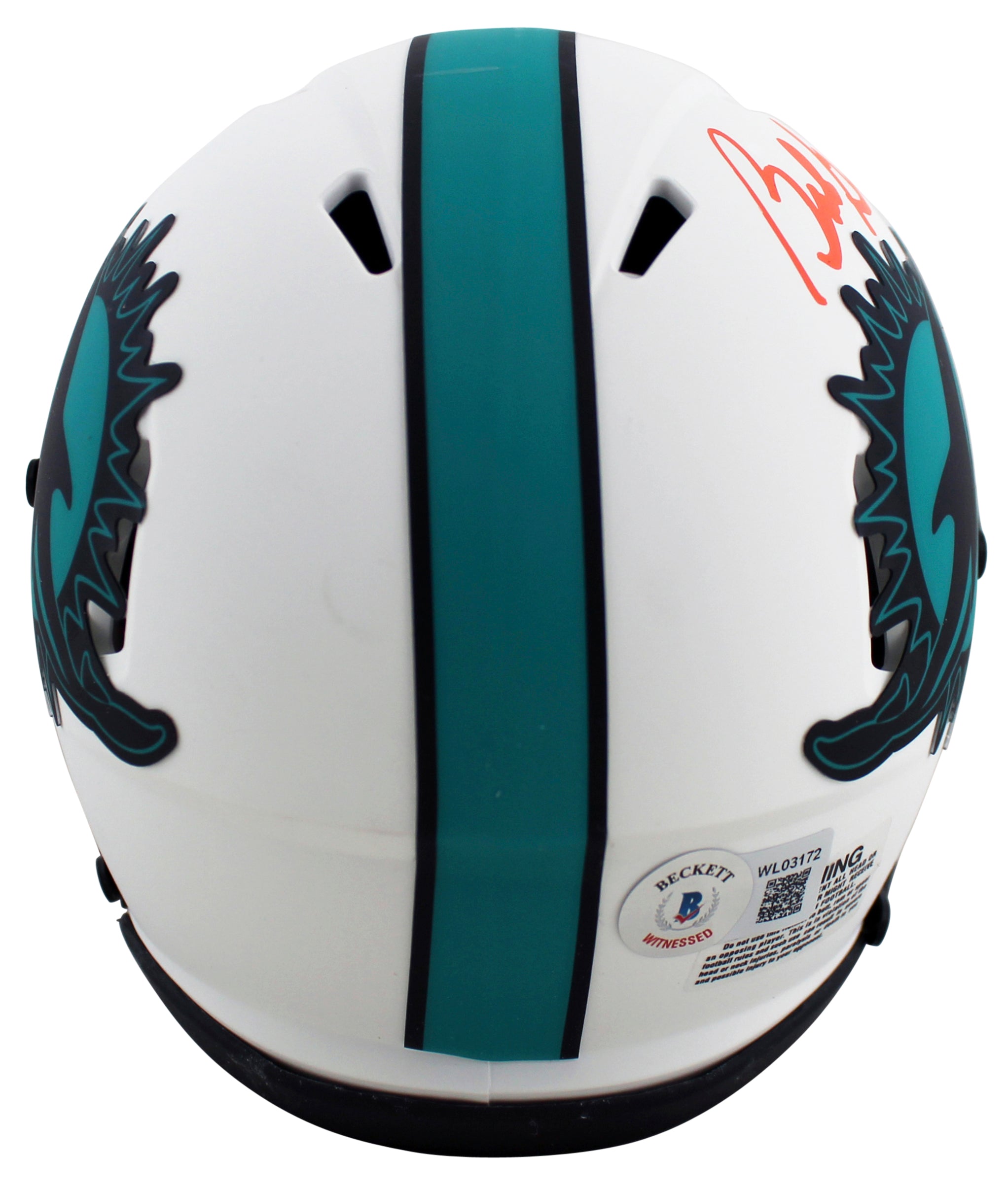 Dolphins Bob Griese Authentic Signed Lunar Speed Mini Helmet BAS Witnessed