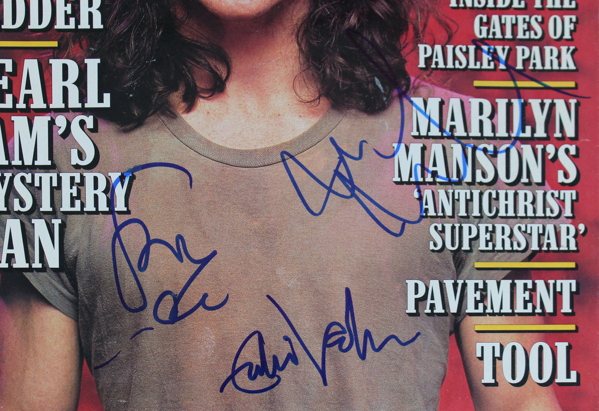 Pearl Jam (3) Vedder, Gossard & McCready Signed Rolling Stone Magazine BAS