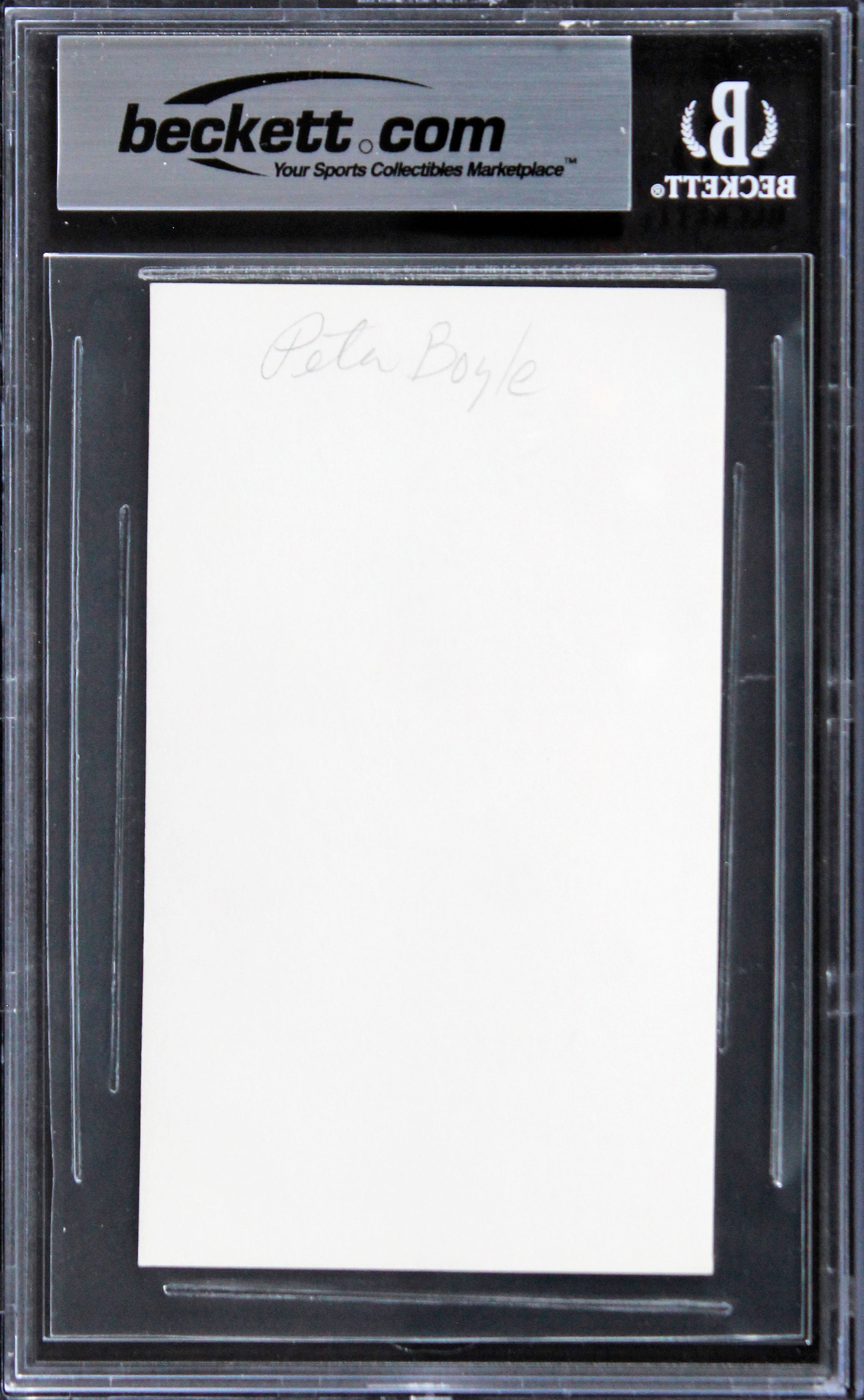 Peter Boyle Taxi Driver Authentic Signed 3x5 Index Card Autographed BAS Slabbed