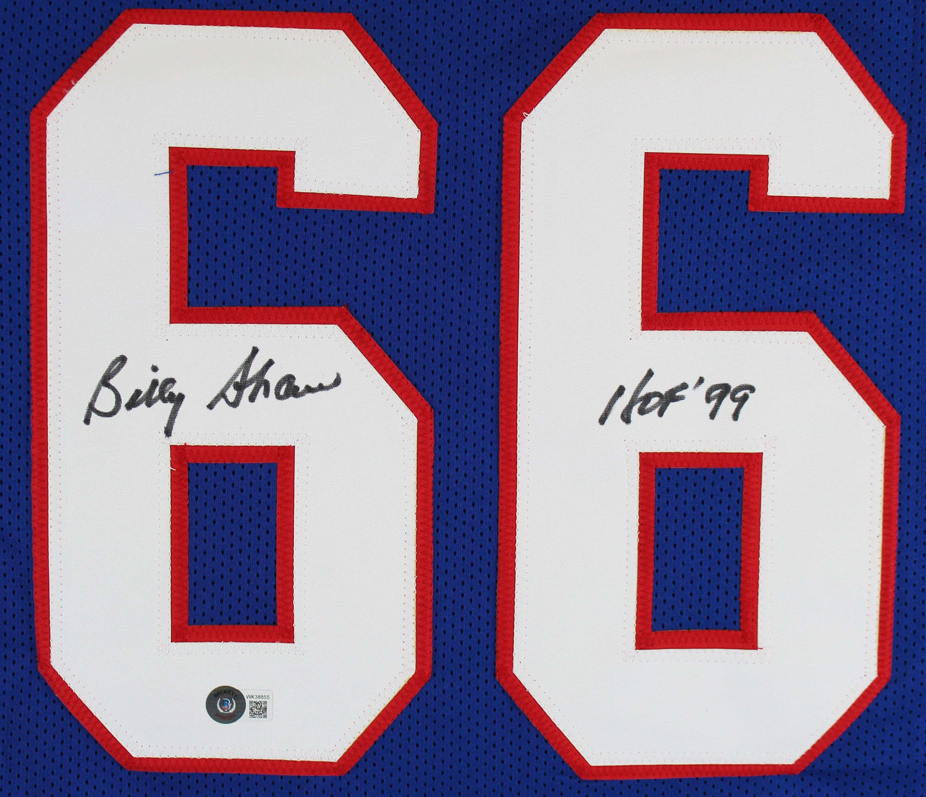 Billy Shaw "HOF 99" Authentic Signed Blue Pro Style Jersey Autographed BAS Wit