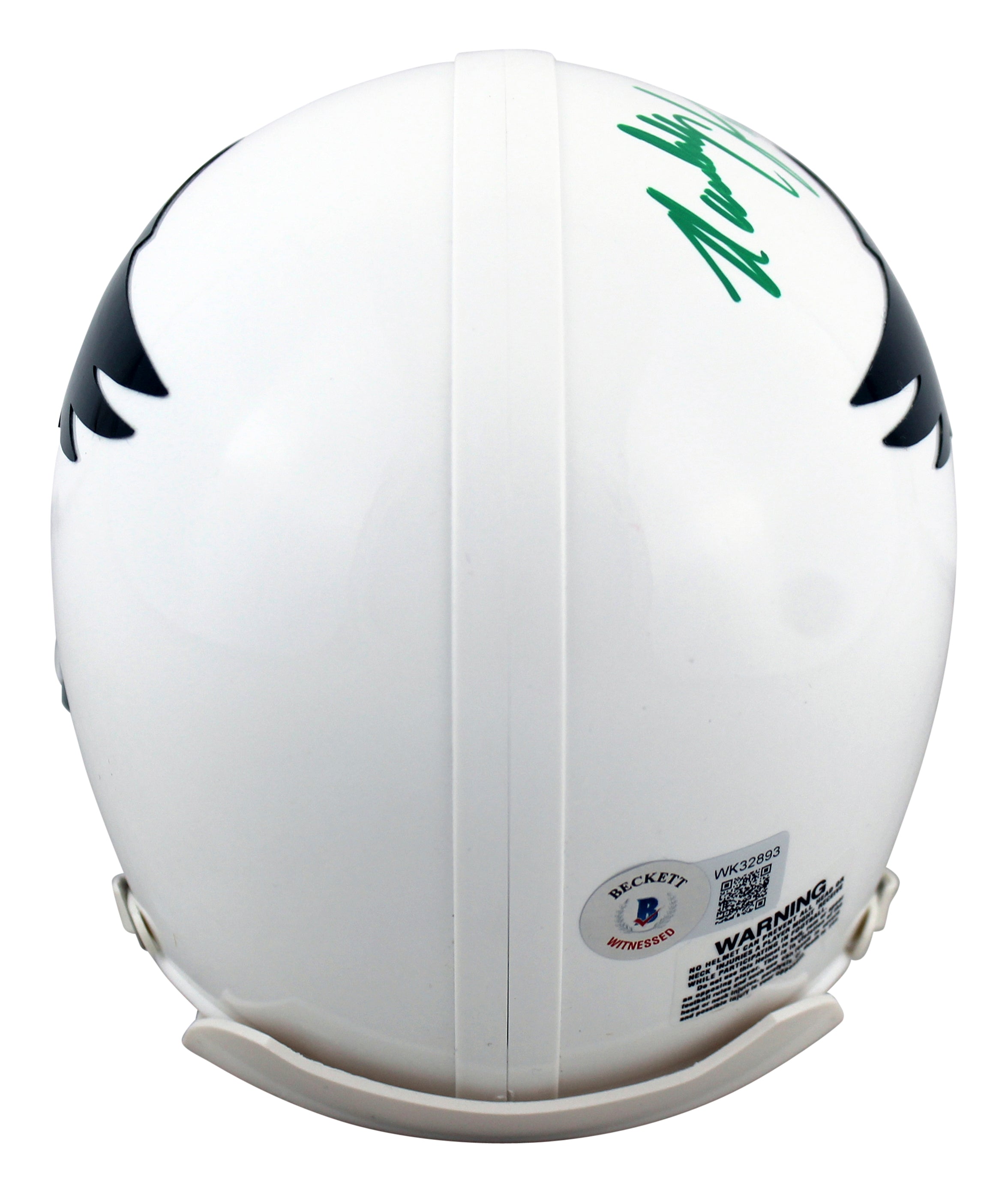 Eagles Randall Cunningham Signed 69-73 White Throwback Rep Mini Helmet BAS Wit