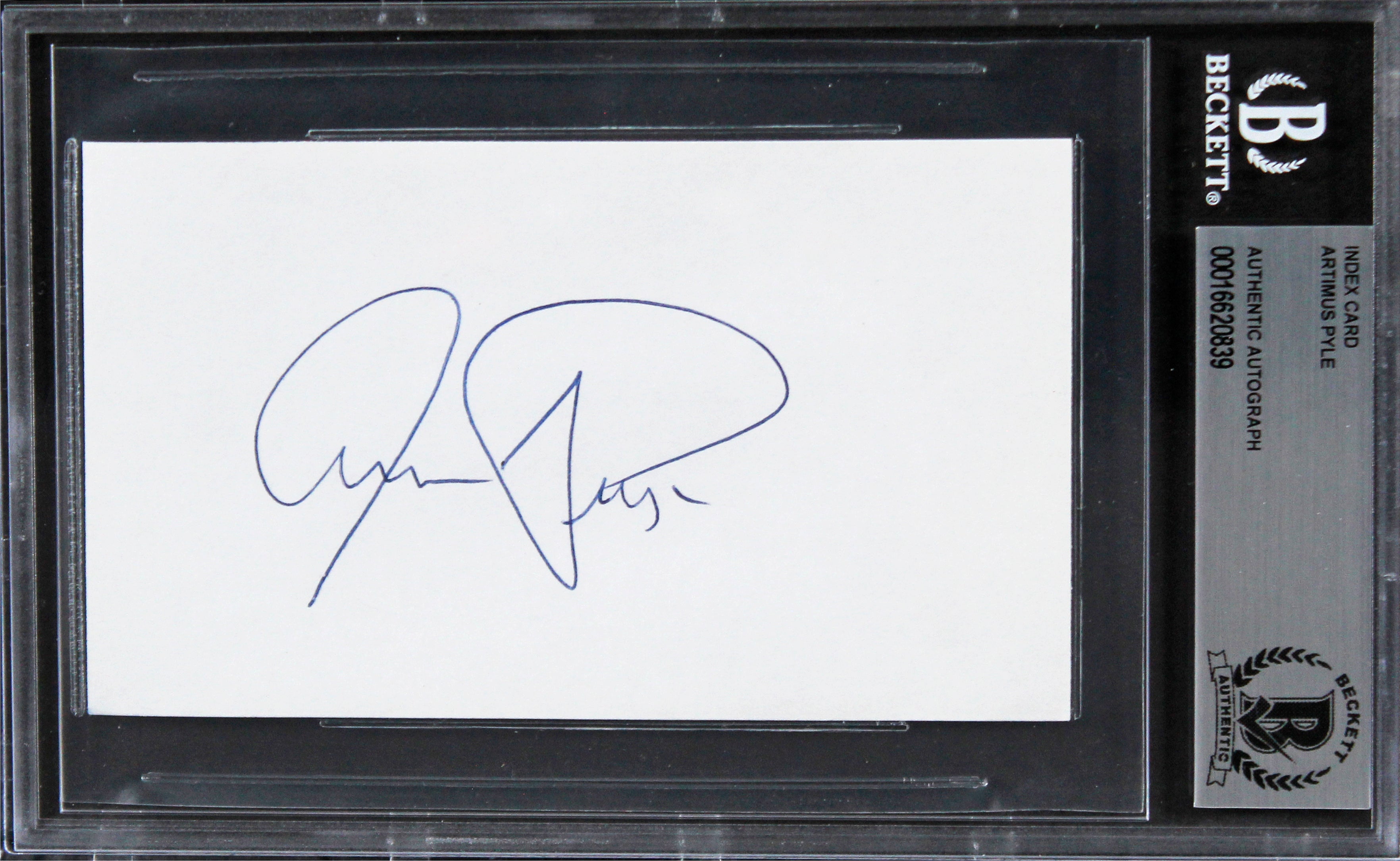 Artimus Pyle Lynyrd Skynyrd Authentic Signed 3x5 Index Card BAS Slabbed