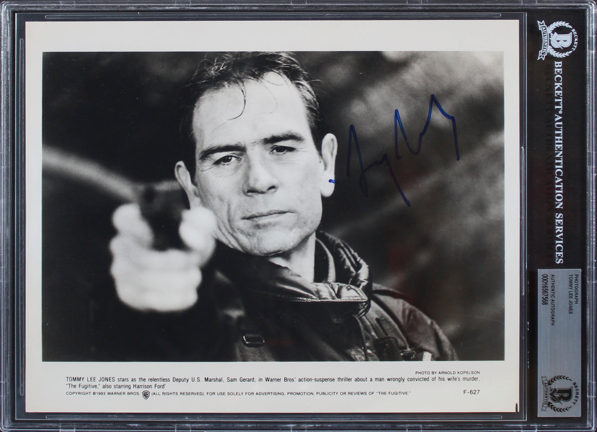 Tommy Lee Jones The Fugitive Authentic Signed 8x10 Photo BAS Slabbed 1