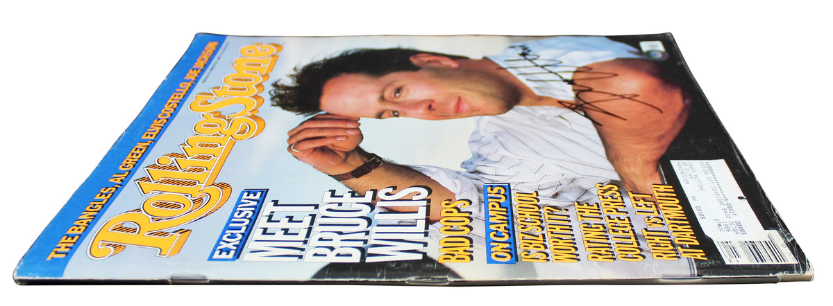 Bruce Willis Authentic Signed March 27, 1986 Rolling Stone Magazine BAS #BF88827