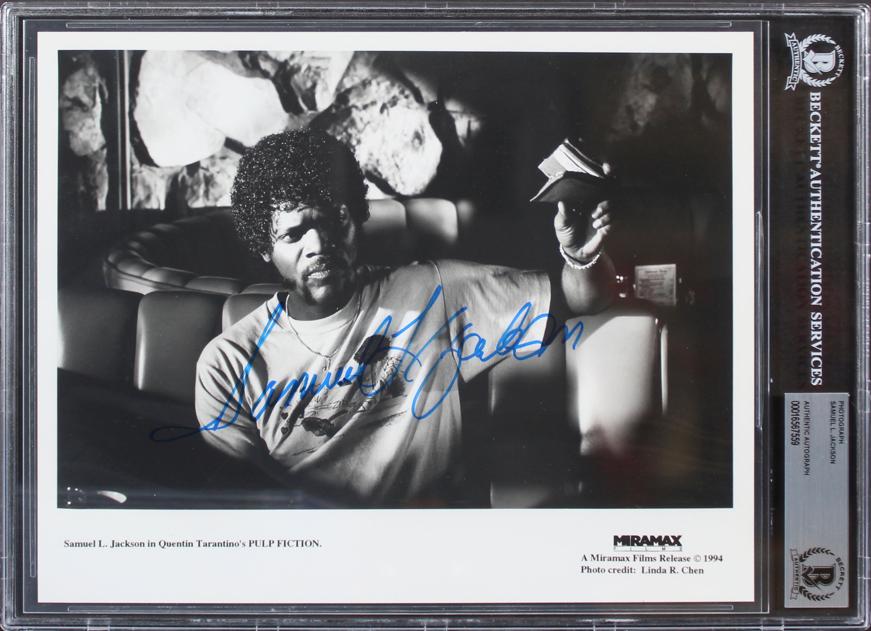 Samuel L. Jackson Pulp Fiction Authentic Signed 8x10 Photo BAS Slabbed