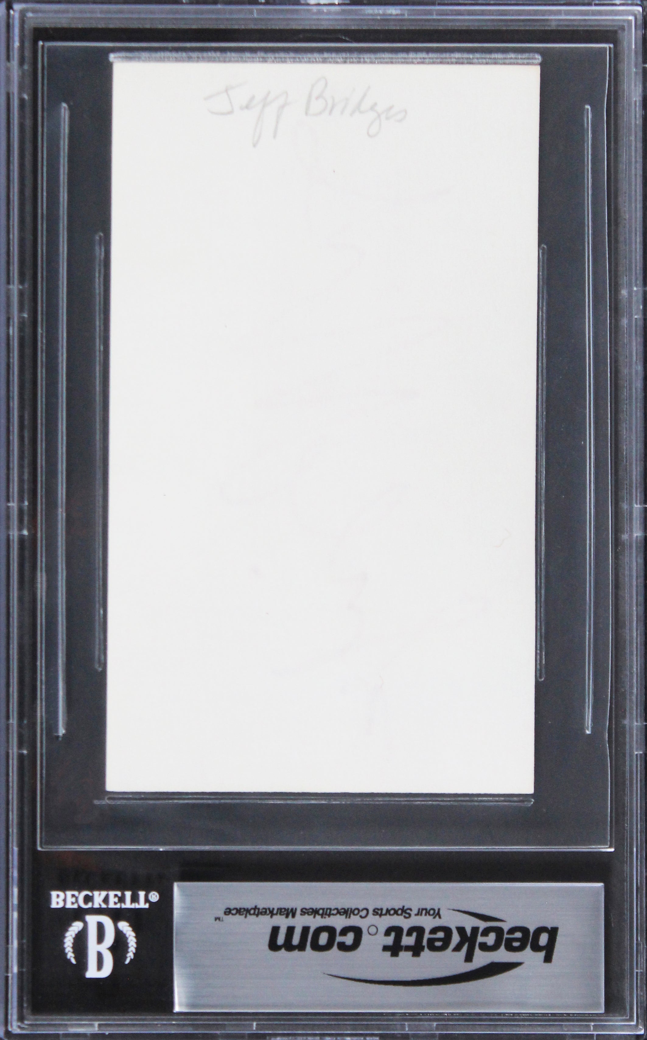 Jeff Bridges The Big Lebowski Authentic Signed 3x5 Index Card BAS Slabbed