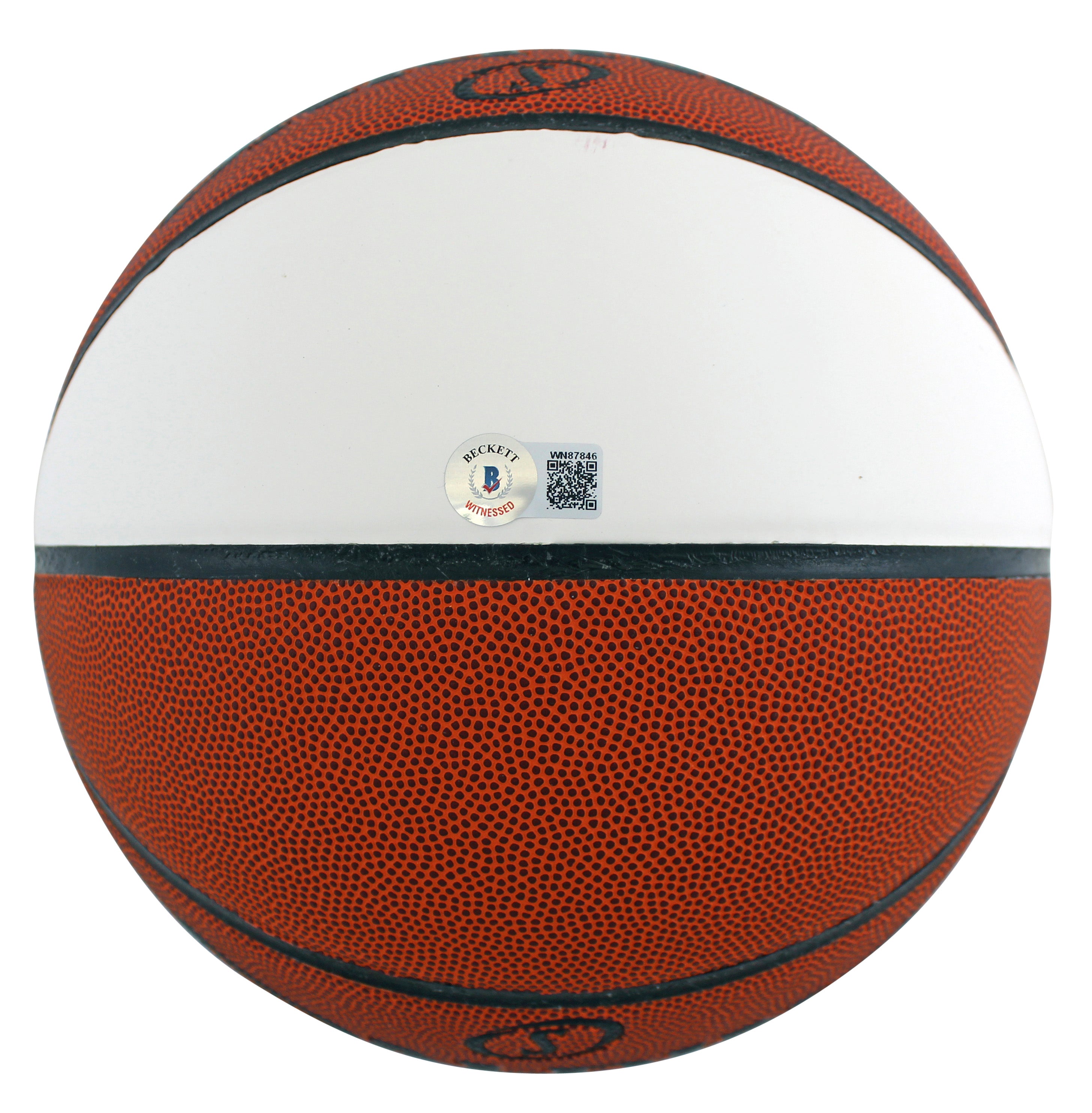 Lakers Magic Johnson Signed 2020 Champion Logo White Panel Basketball BAS Wit