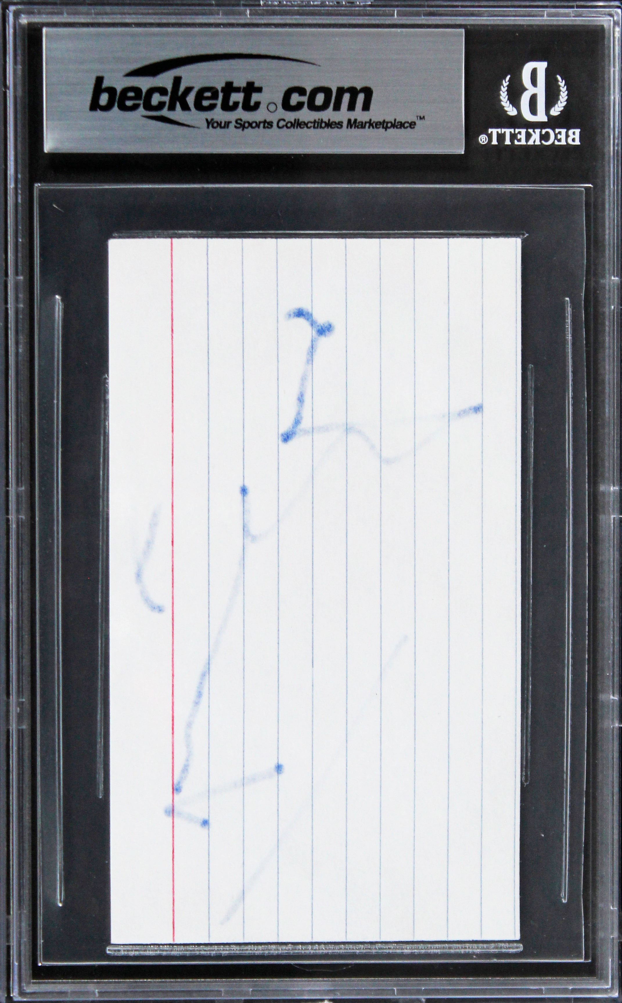 Jeremy Irons The Three Musketeers Authentic Signed 3x5 Index Card BAS Slabbed