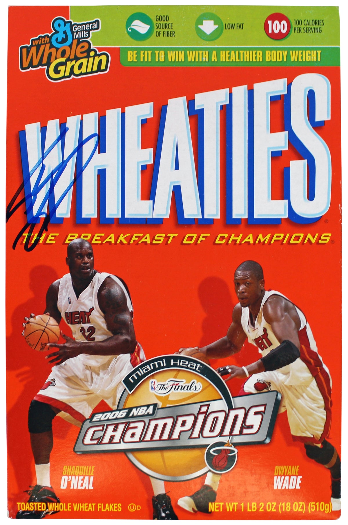 Heat Shaquille O'Neal Authentic Signed Wheaties Box BAS Witnessed #WX21028