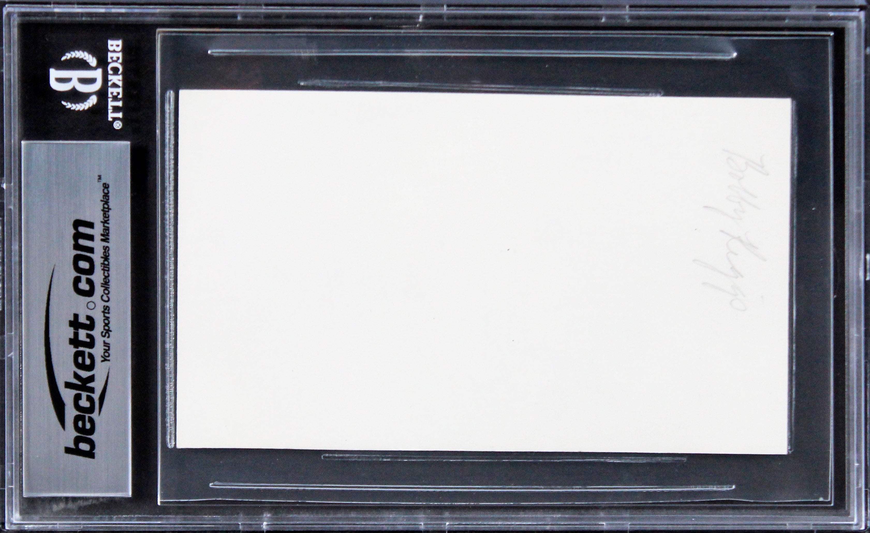 Bobby Riggs Authentic Signed 3x5 Index Card Autographed BAS Slabbed