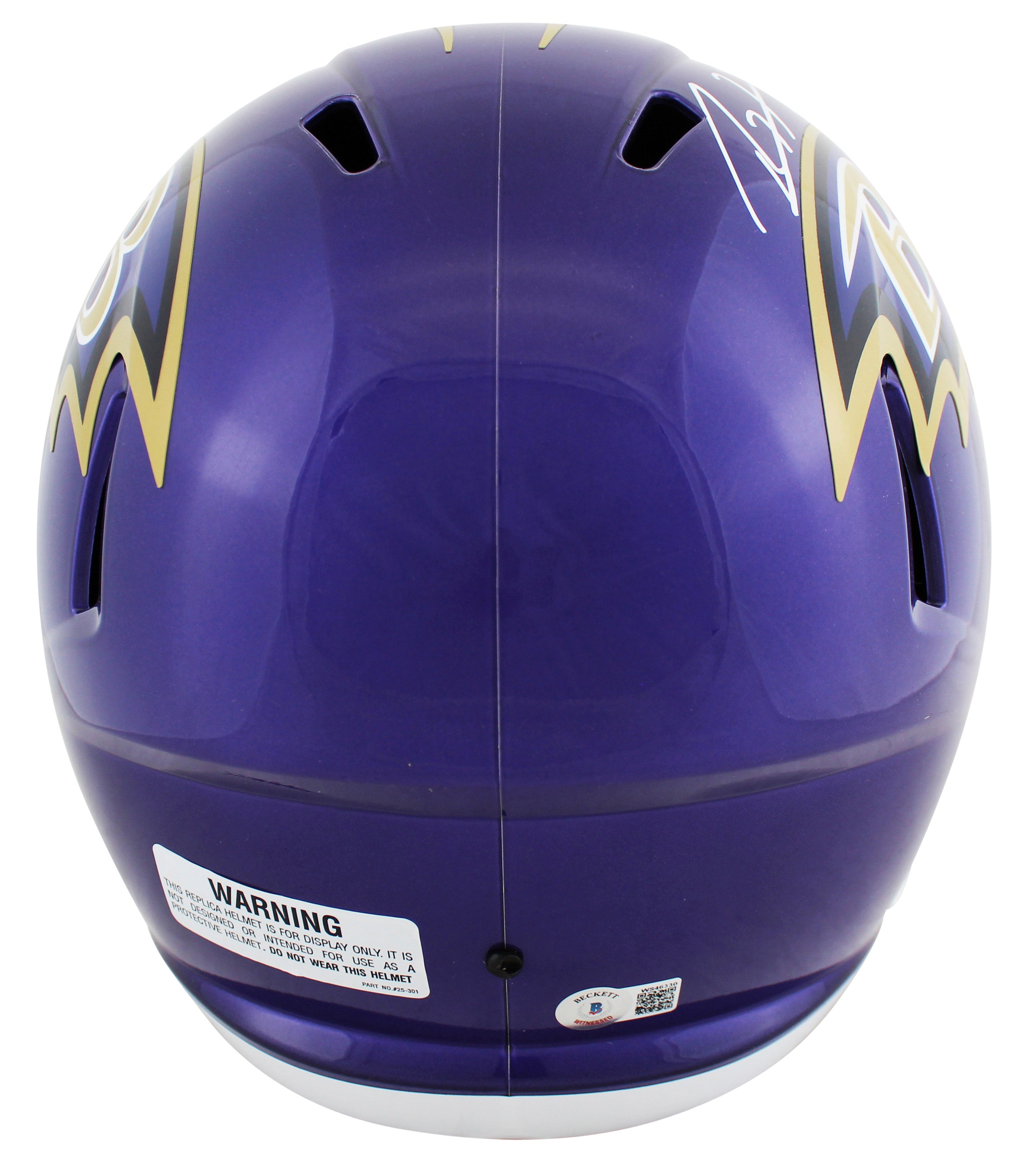 Ravens Ray Lewis Authentic Signed Flash Full Size Speed Rep Helmet BAS Witnessed