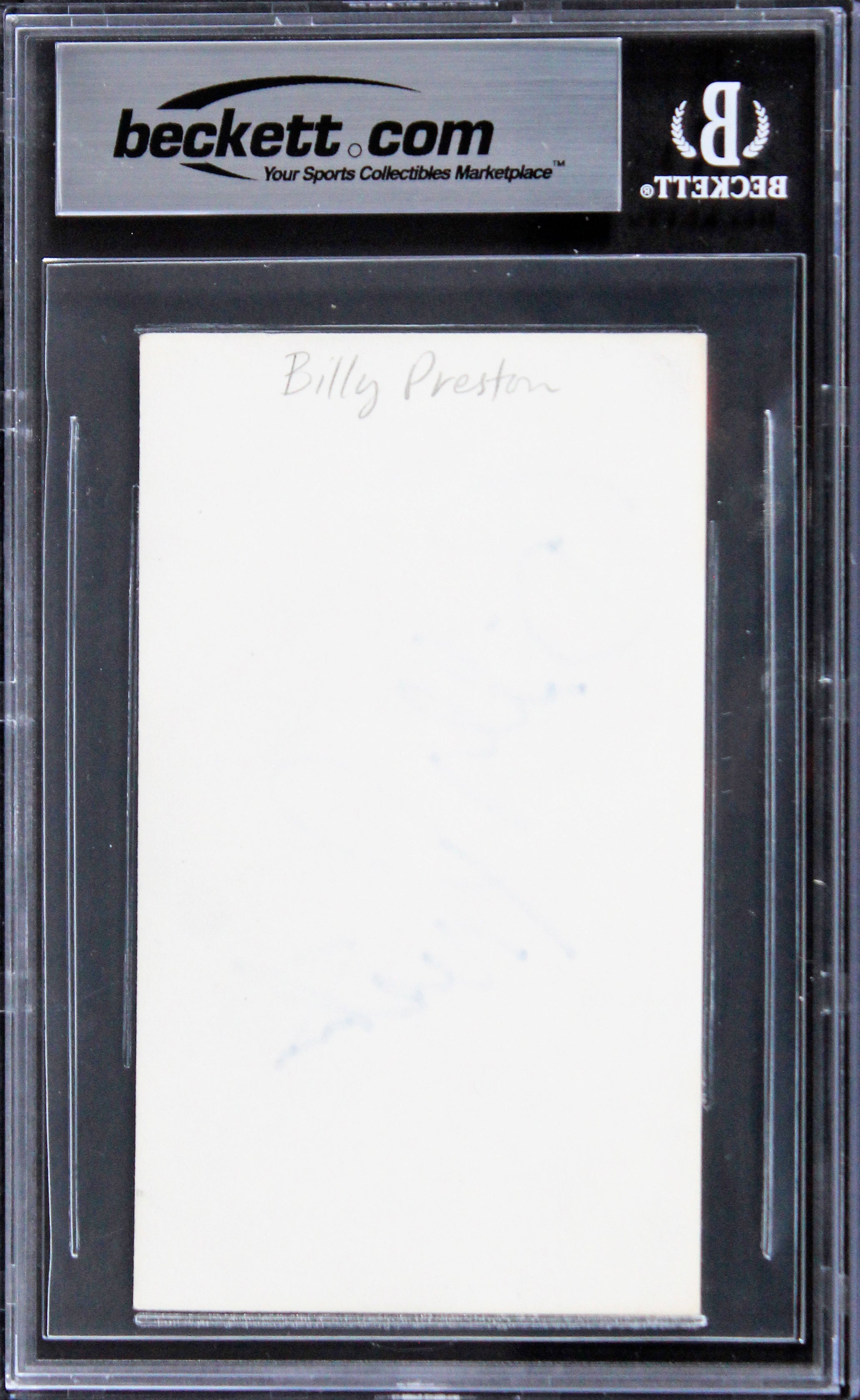 Billy Preston Musician Authentic Signed 3x5 Index Card Autographed BAS Slabbed