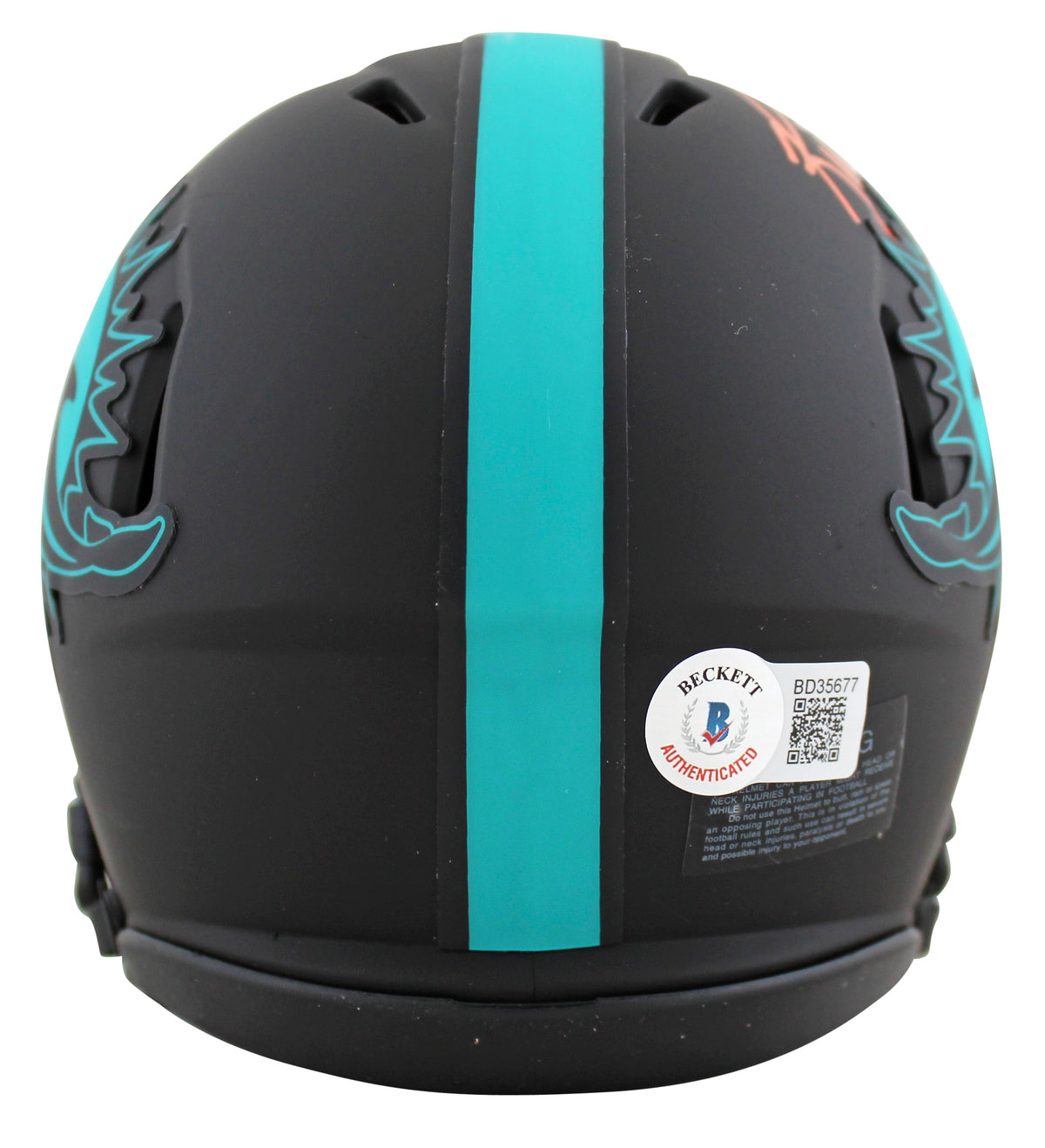 Dolphins Ricky Williams "SWE" Signed Eclipse Speed Mini Helmet BAS Witnessed