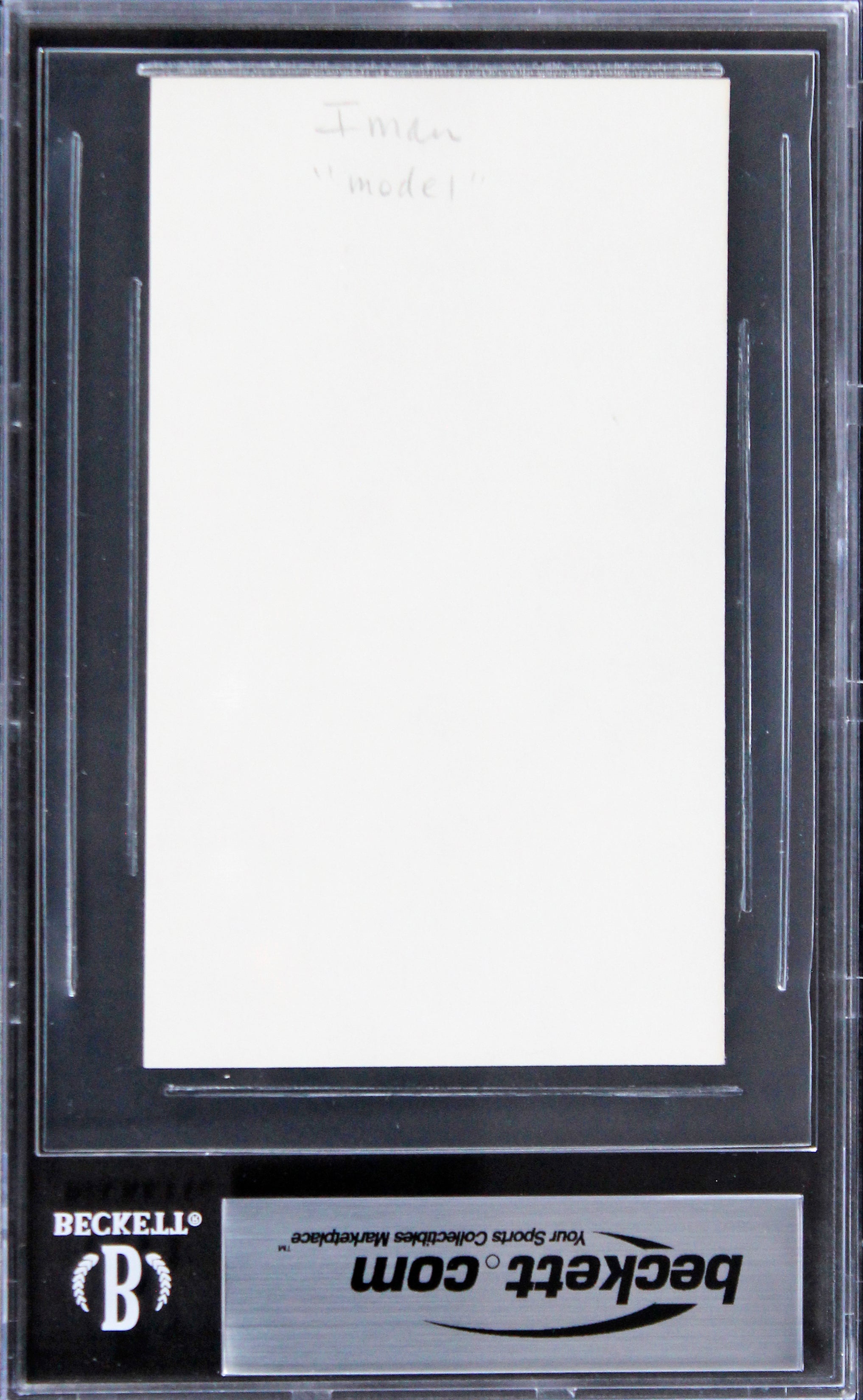 Iman Star Trek VI: The Undiscovered Country Signed 3x5 Index Card BAS Slabbed