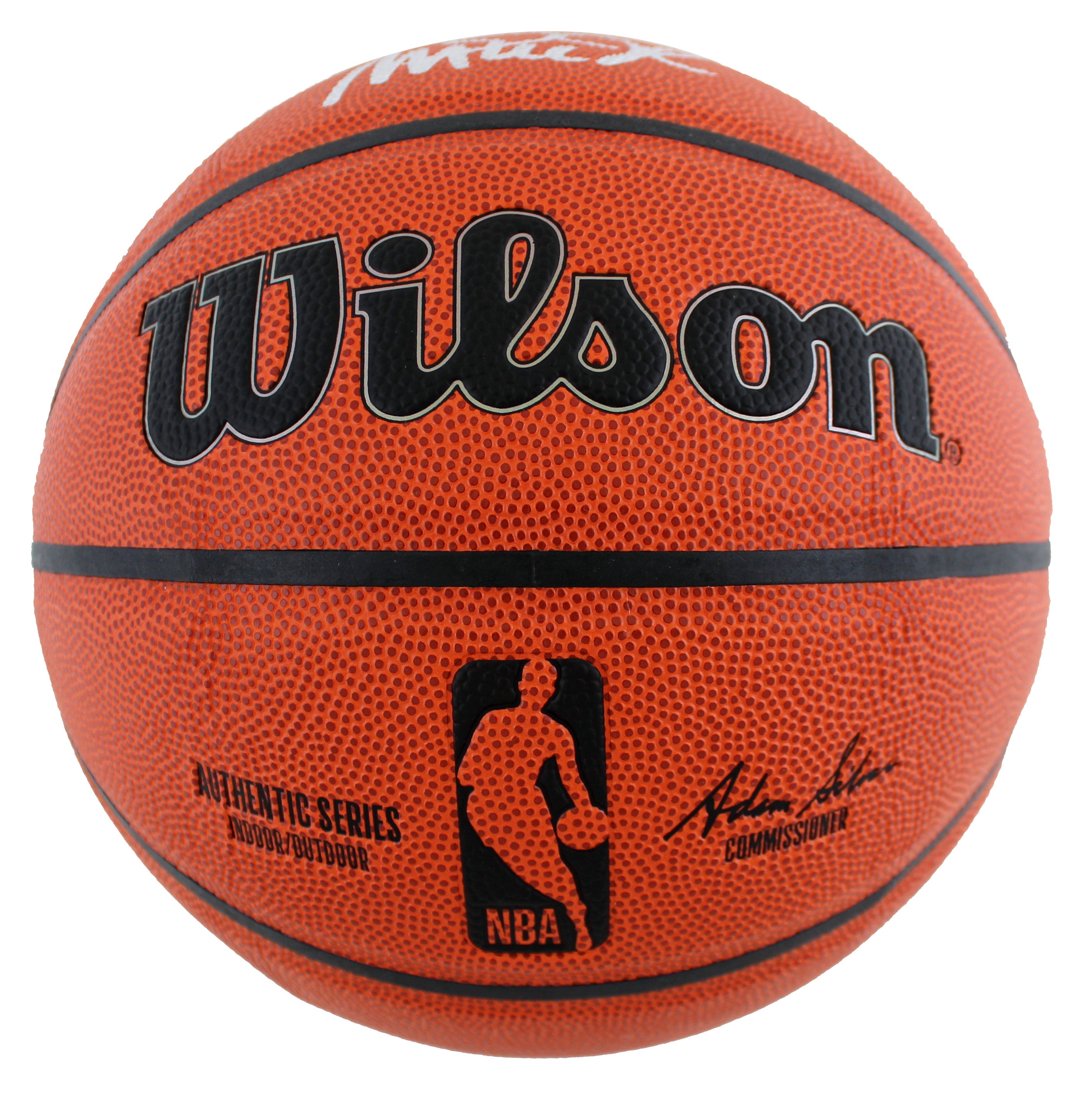 Lakers Magic Johnson Signed Wilson Basketball w/ Silver Sig w/ case BAS Wit