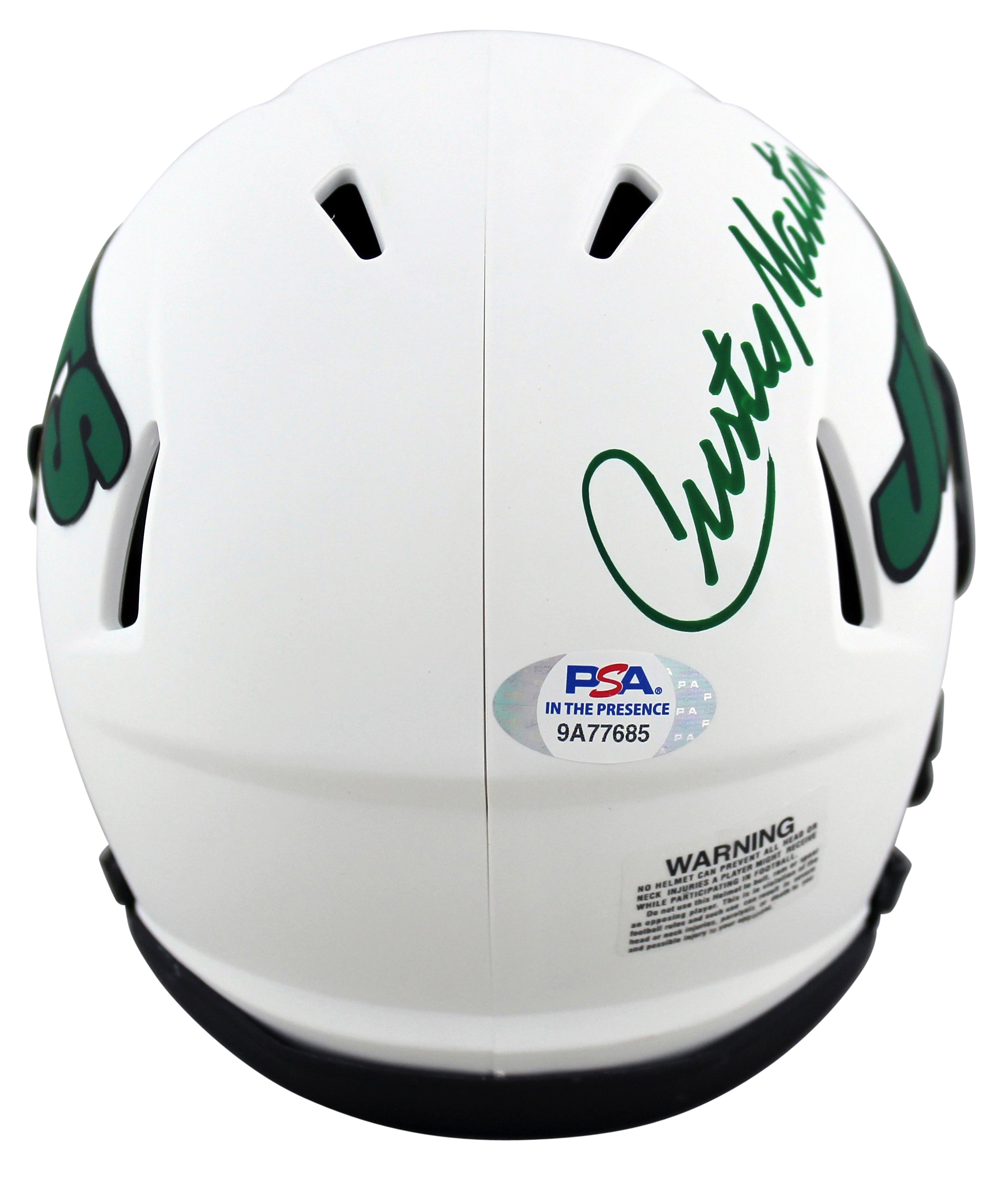 Jets Curtis Martin Authentic Signed Lunar Speed Mini Helmet Autographed PSA Itp