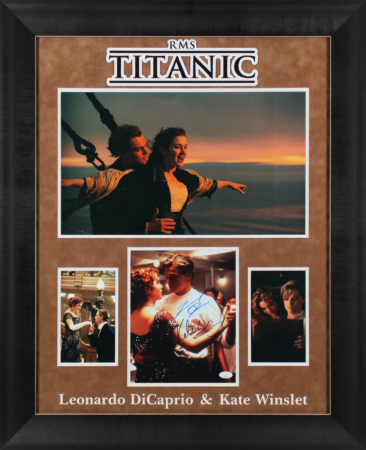 Leonardo DiCaprio & Kate Winslet Titanic Signed 8x10 Framed Photo JSA #XX76832