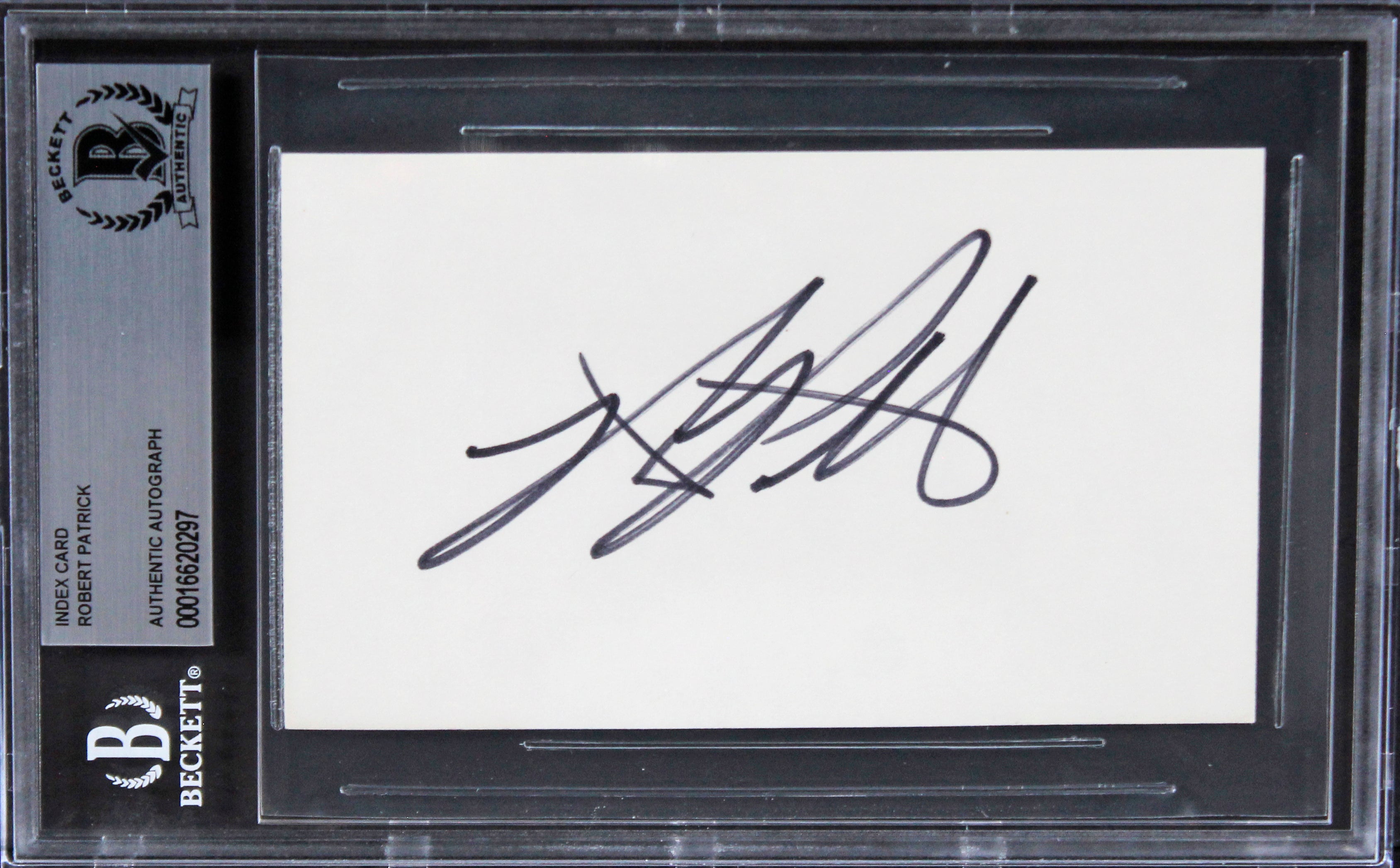 Robert Patrick Terminator 2 Authentic Signed 3x5 Index Card BAS Slabbed 2