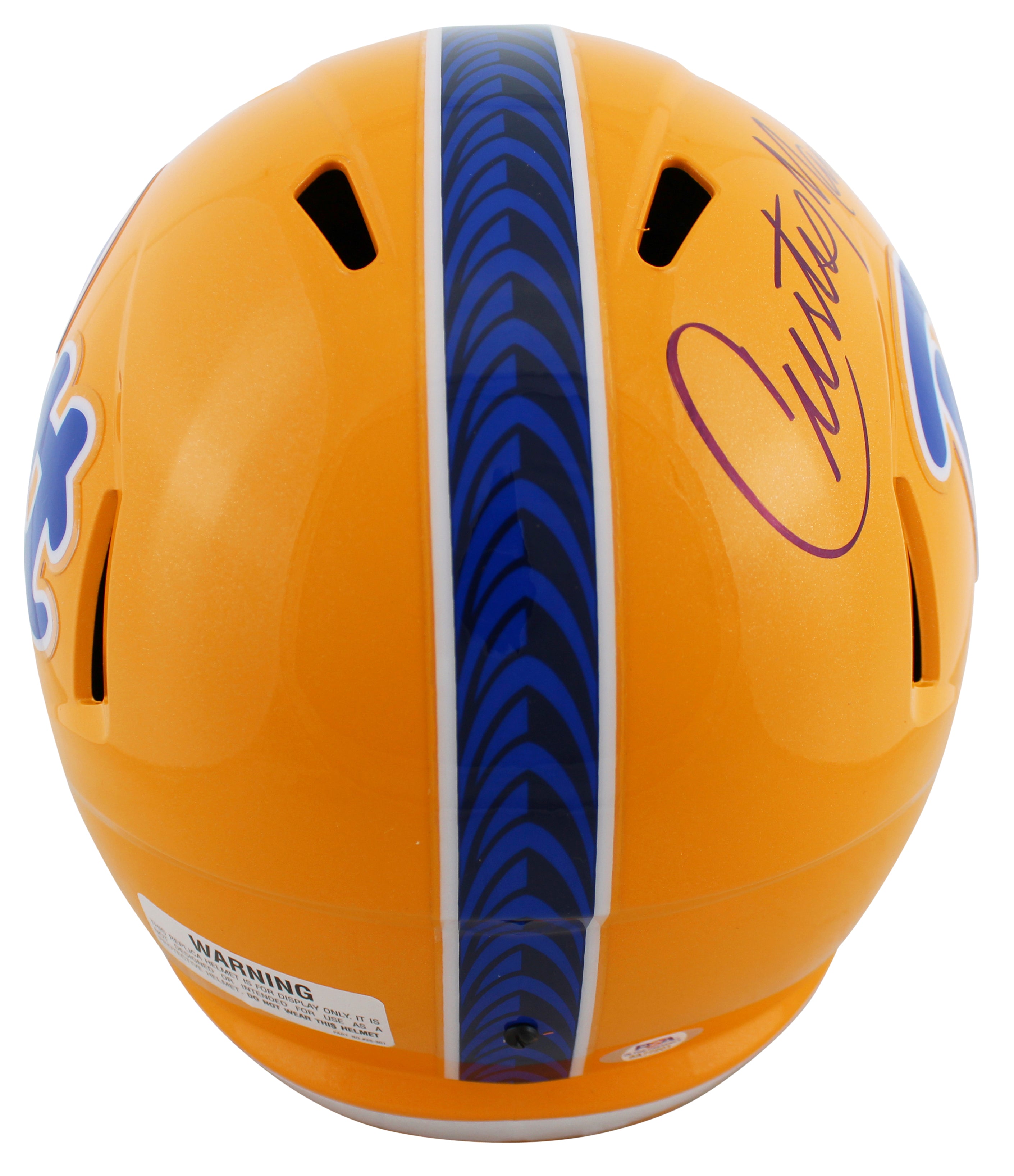 Pittsburgh Curtis Martin Signed Yellow Full Size Speed Rep Helmet PSA/DNA Itp