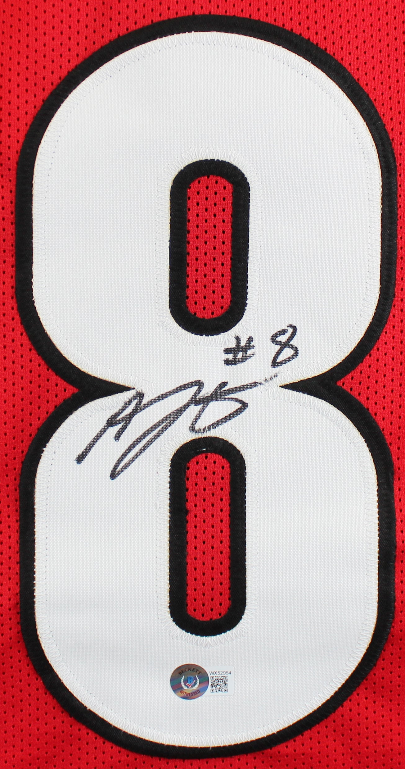 Georgia A.J. Green Authentic Signed Red Pro Style Jersey BAS Witnessed