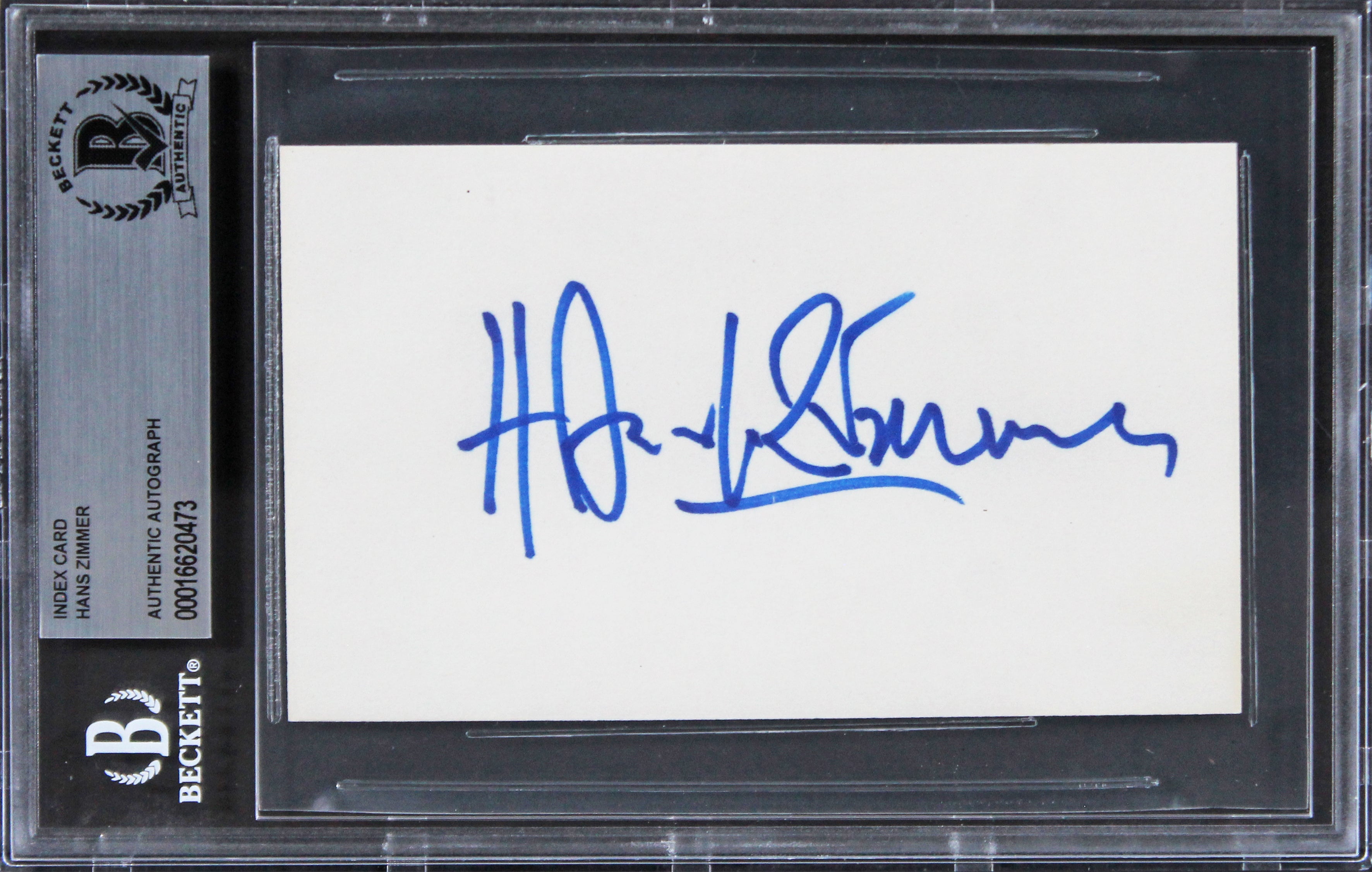 Hans Zimmer The Lion King Authentic Signed 3x5 Index Card BAS Slabbed 2
