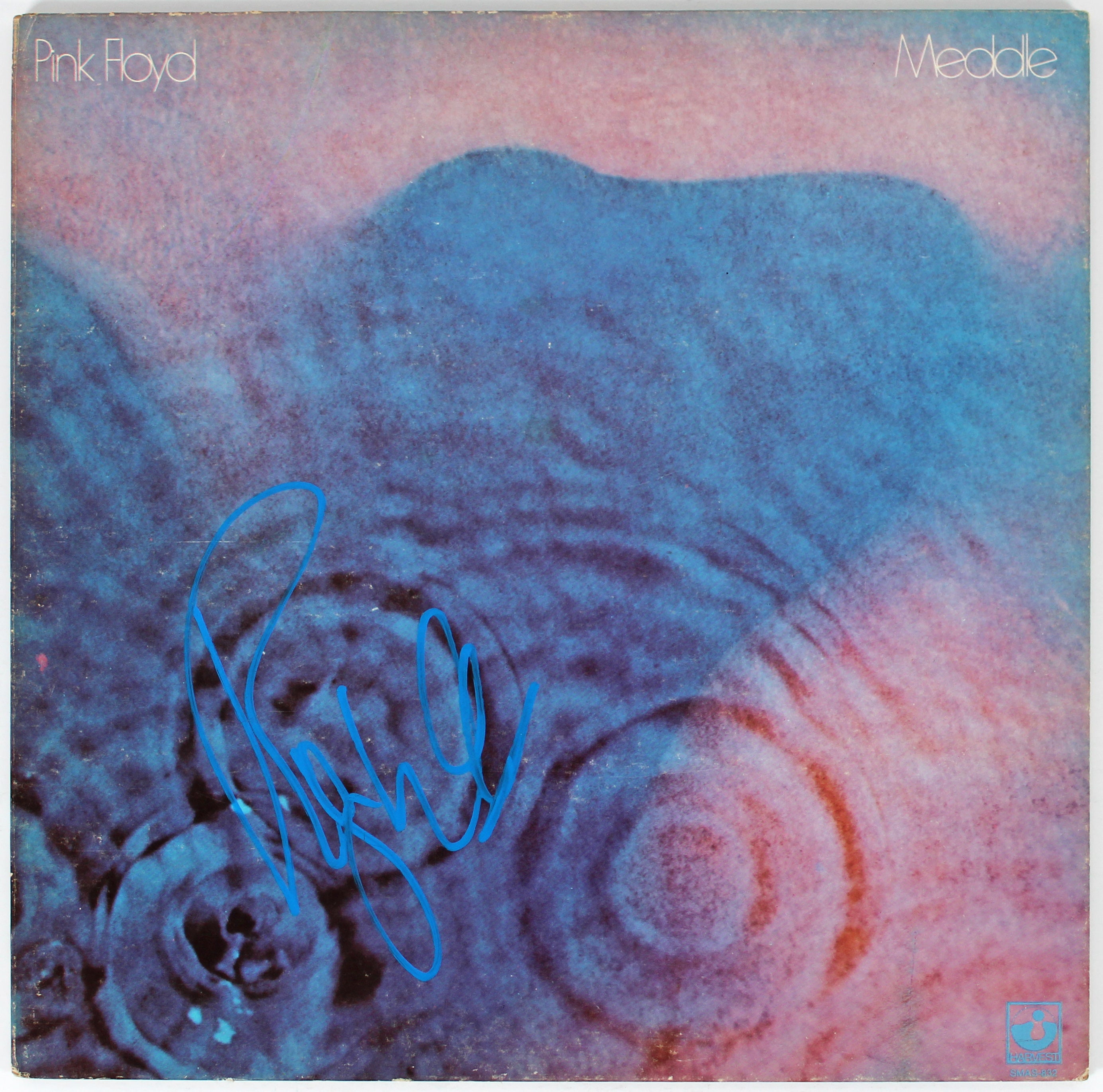 Roger Waters Pink Floyd Authentic Signed Meddle Album Cover BAS #AB12235