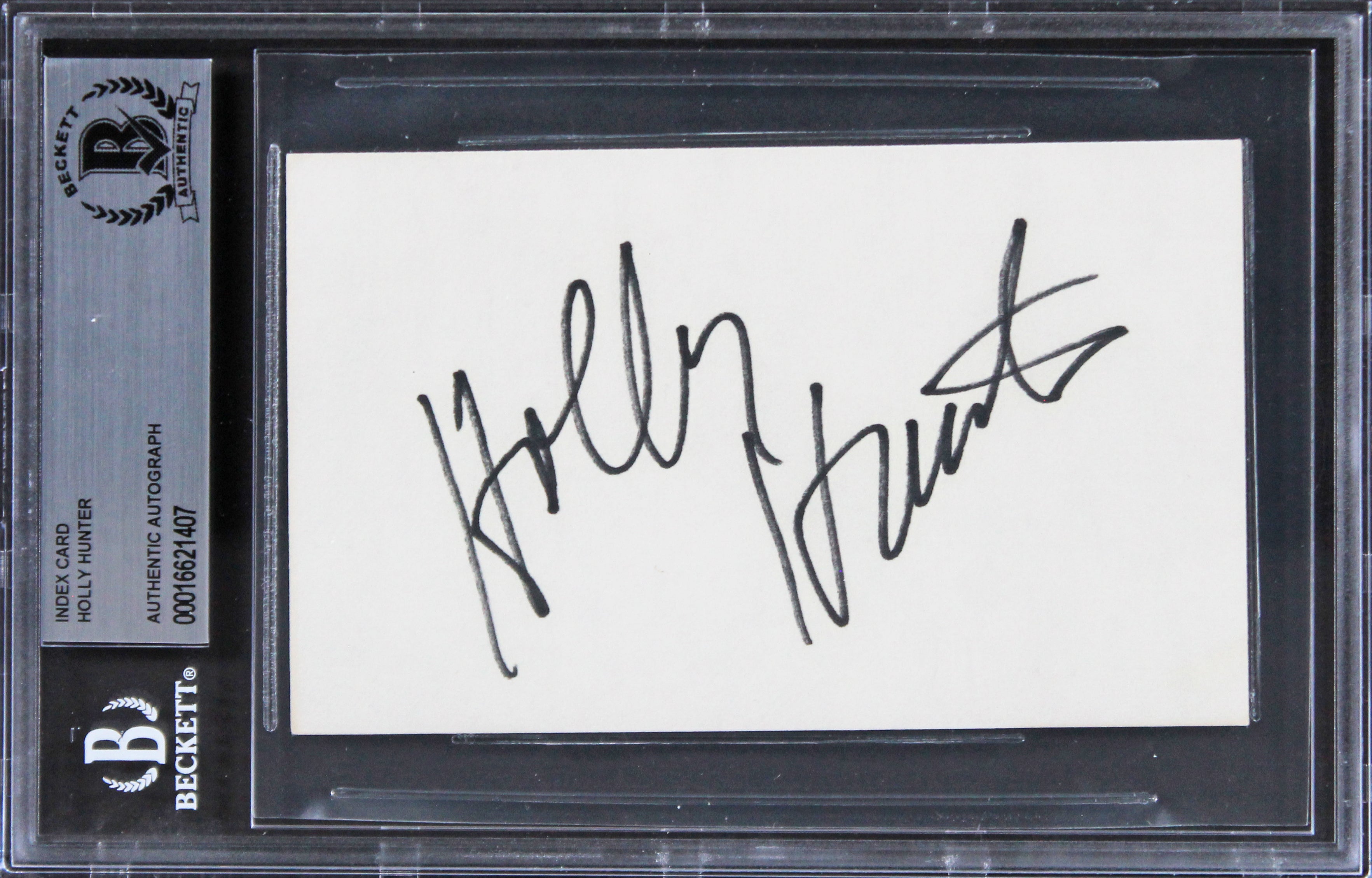 Holly Hunter The Incredibles Authentic Signed 3x5 Index Card BAS Slabbed 2
