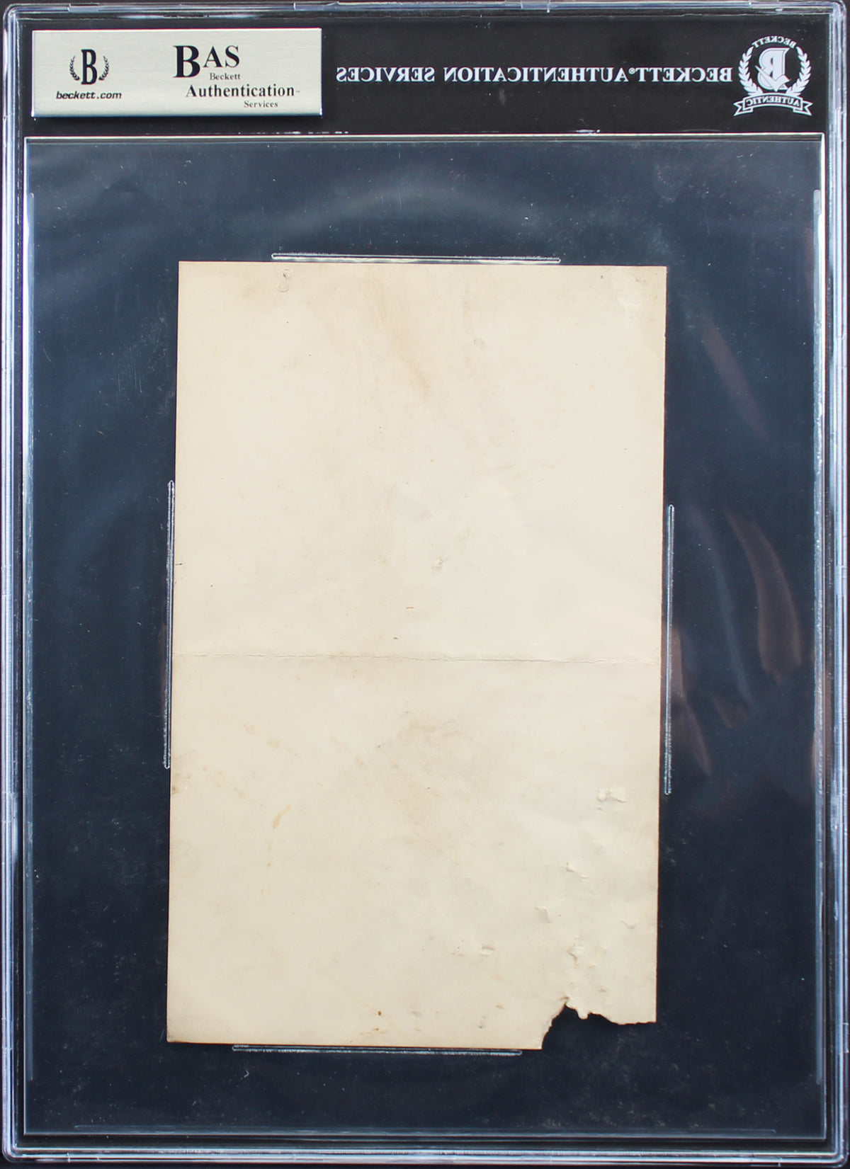 Chester A. Arthur Authentic Signed 5x8 1886 Letter Autographed BAS Slabbed