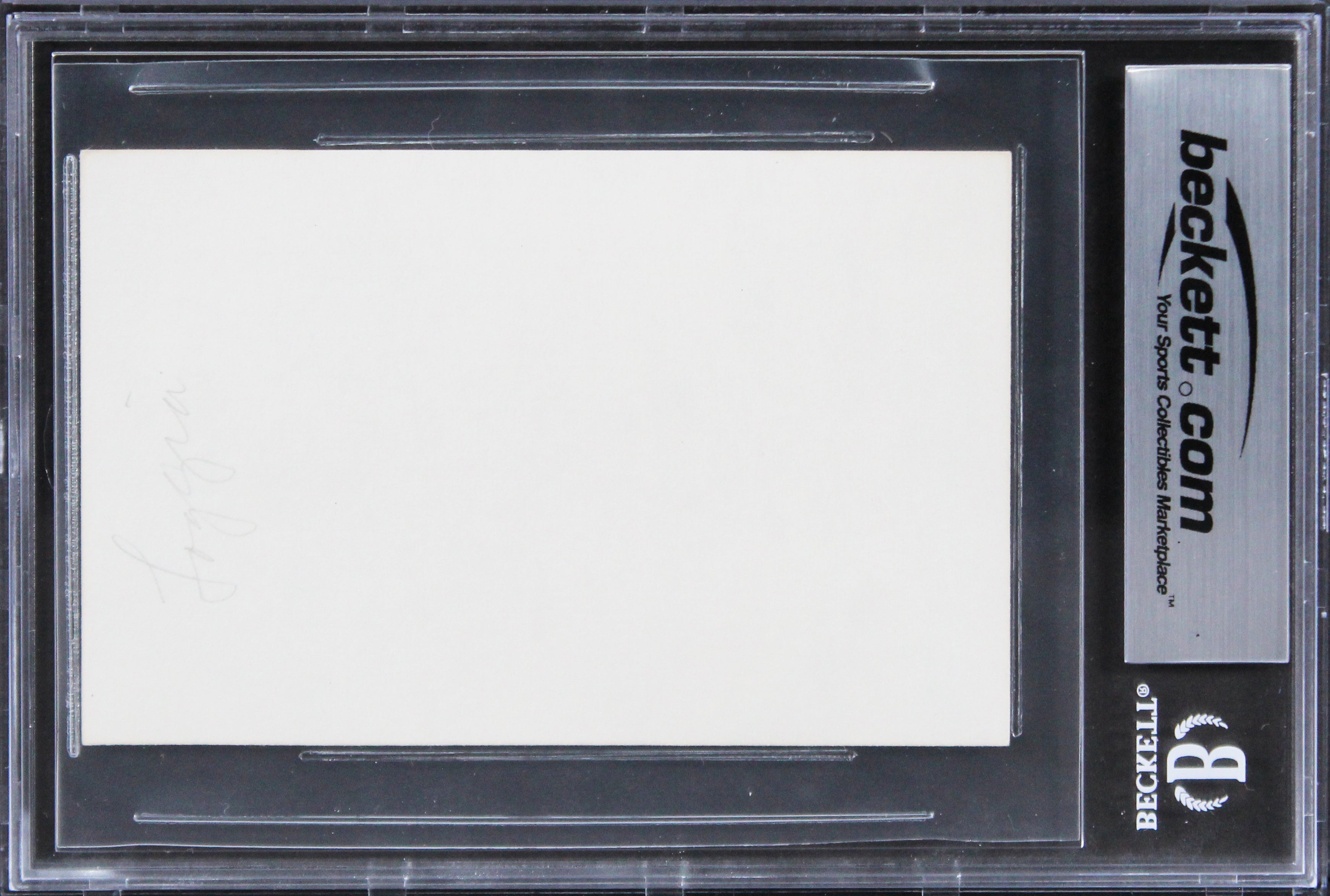 Robert Loggia Big Authentic Signed 3x5 Index Card Autographed BAS Slabbed 2