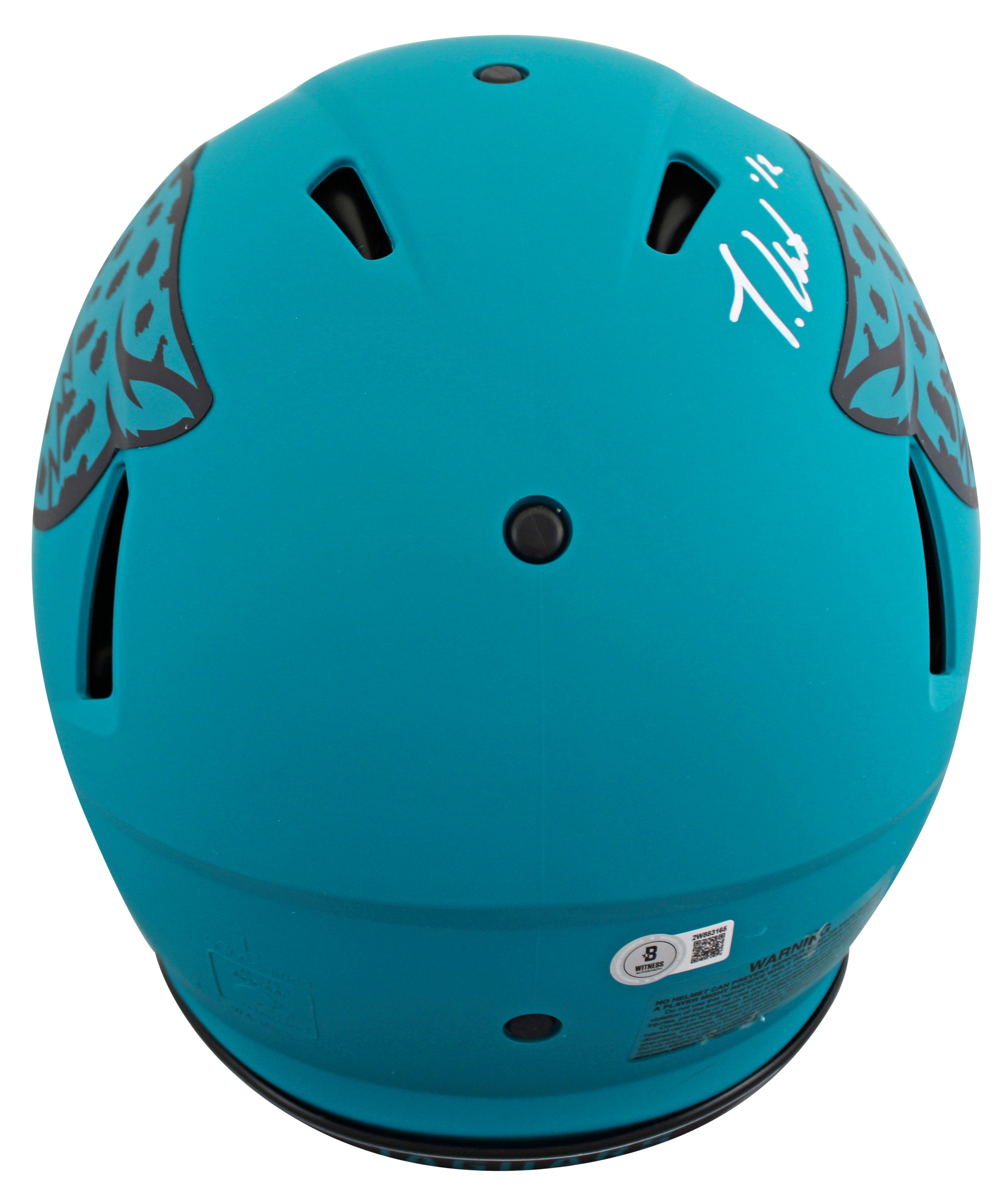 Jaguars Travis Hunter Signed Rave Full Size Speed Proline Helmet BAS Witnessed